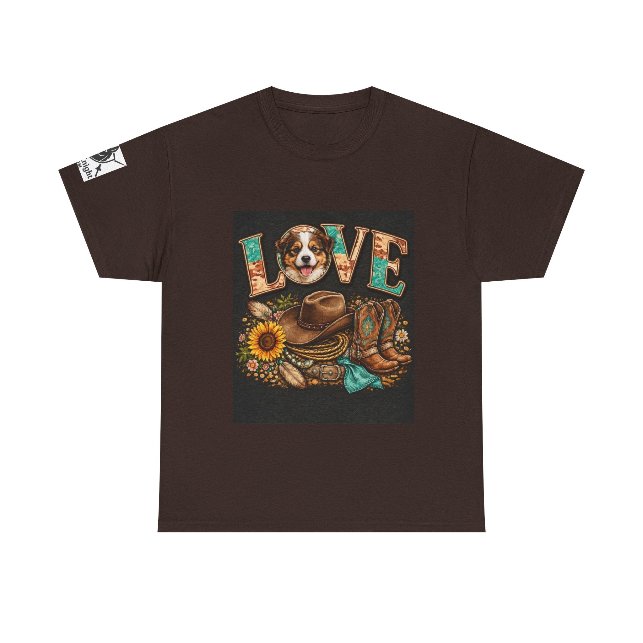 Western rider Love Puppies— Cowgirl western Graphic Tee