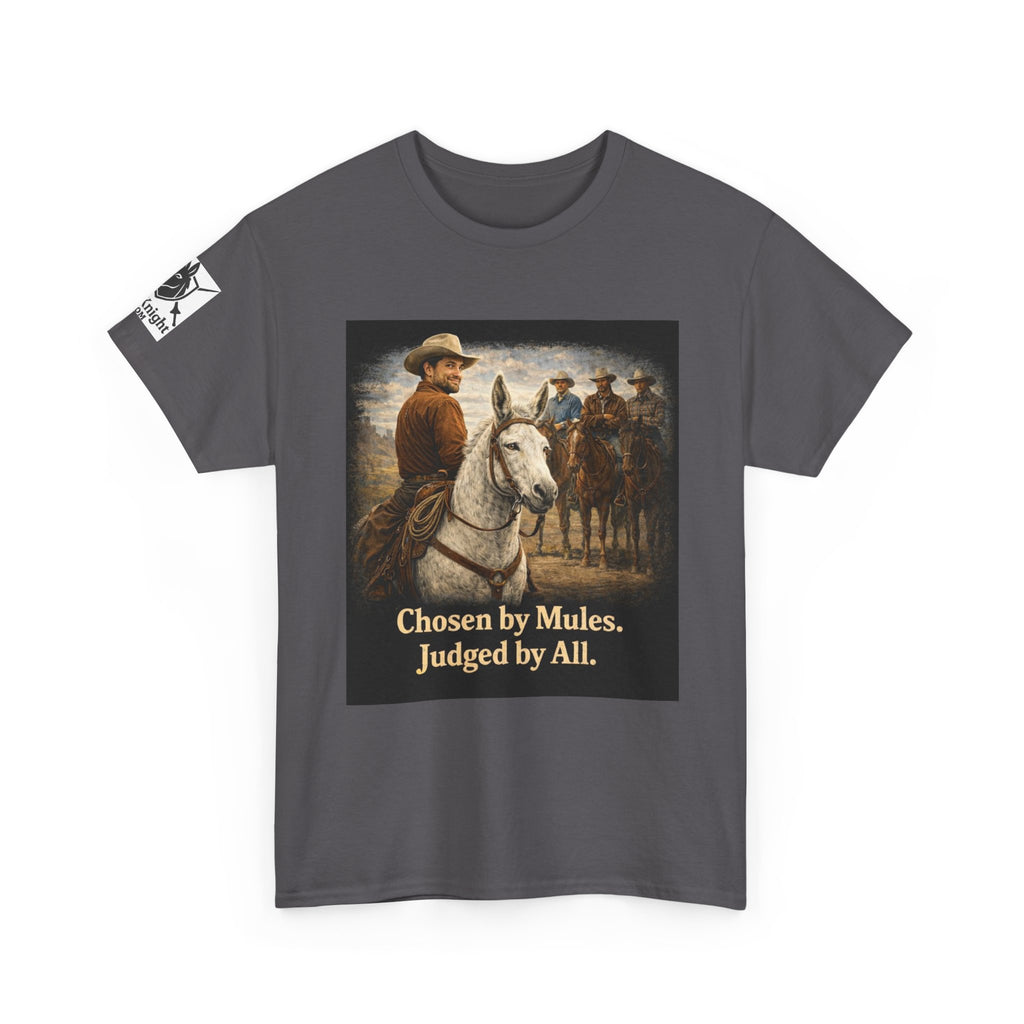 Cowboy Vintage Tee — "Chosen by Mules, Judged by All" Western Shirt