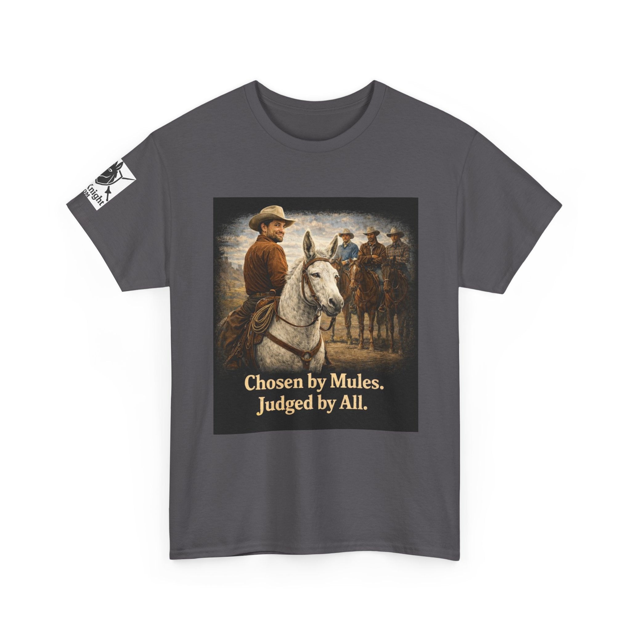 Cowboy Vintage Tee — "Chosen by Mules, Judged by All" Western Shirt