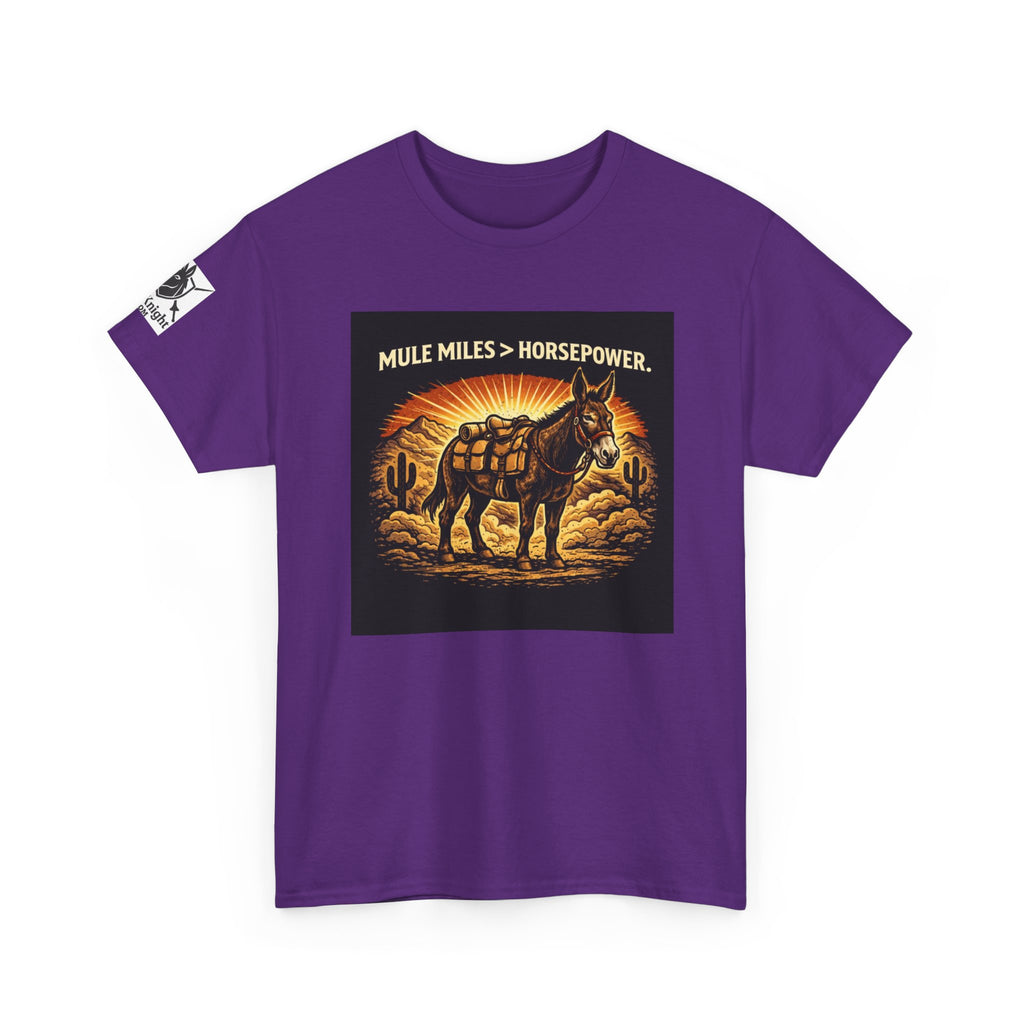 Mule Miles > Horsepower Tee — Vintage Pack Mule Graphic T-Shirt