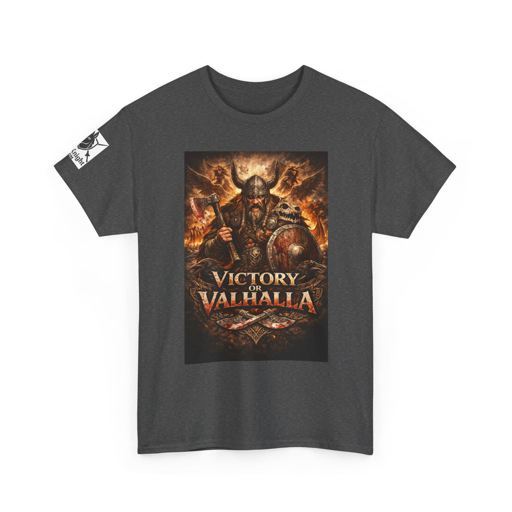 Viking shirt with Odin  -Victory or Valhalla!   Viking tee