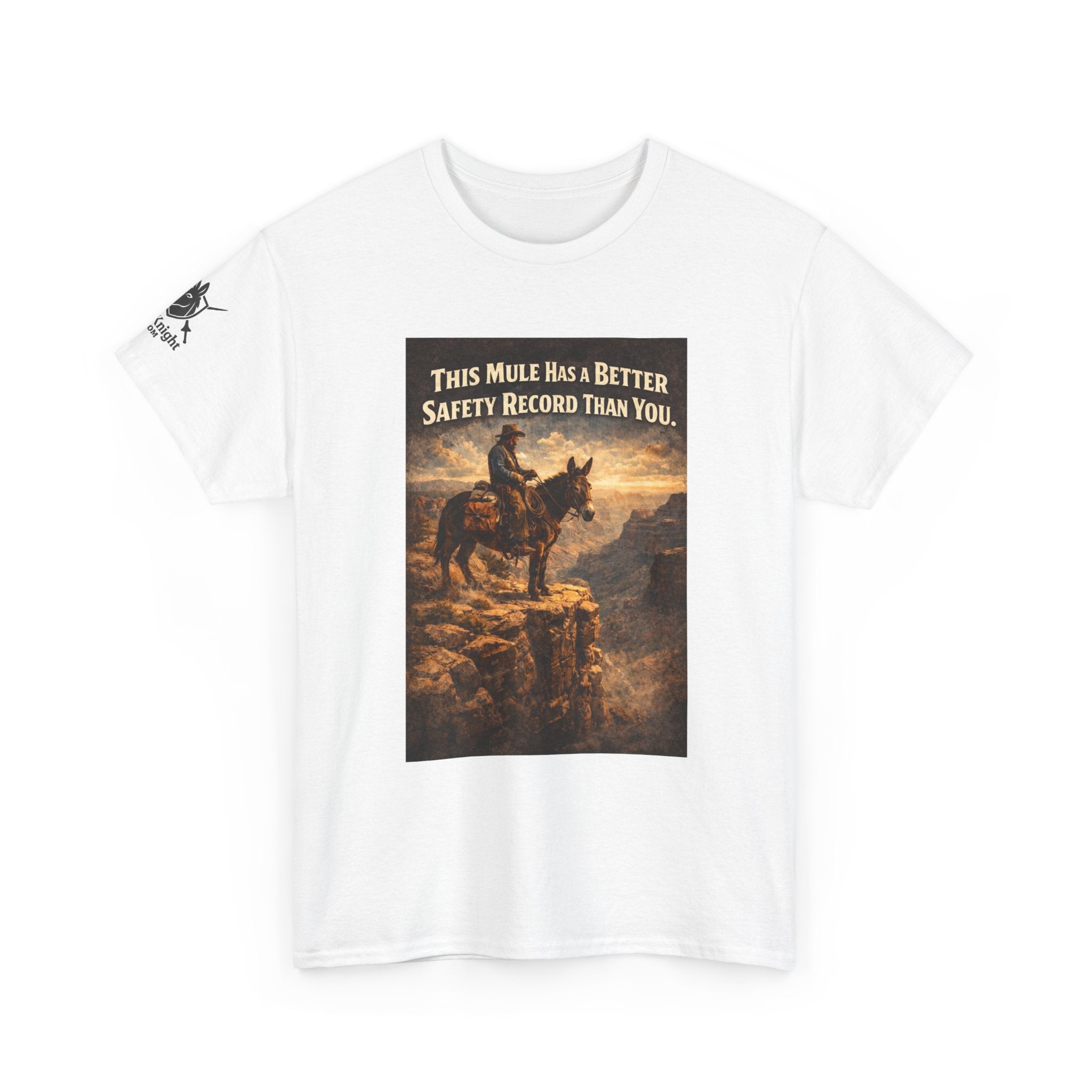 T-Shirt — Vintage Western "This Mule Has a Better Safety Record Than You"