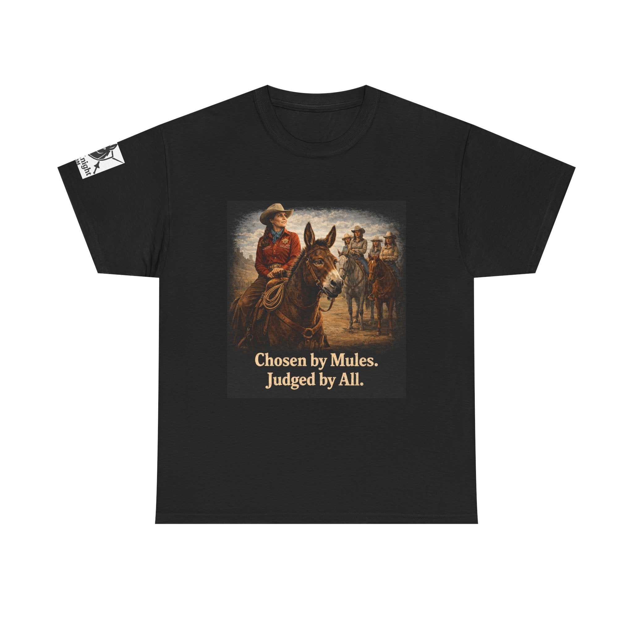 Cowgirl Graphic Tee — "Chosen by Mules. Judged by All." Western Vintage Shirt