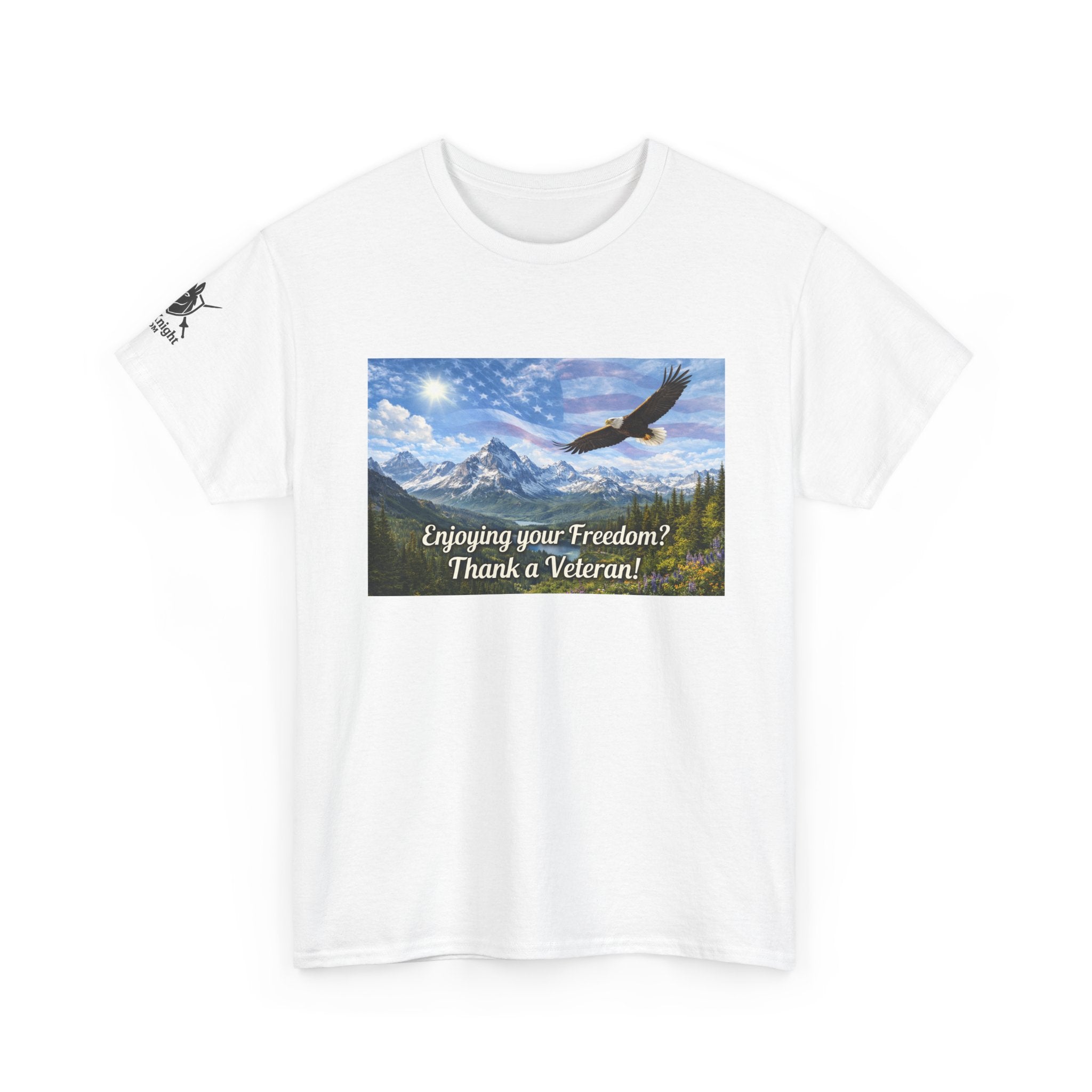 USA Graphic Tee - "Enjoying your freedom?  Thank a Vet!"