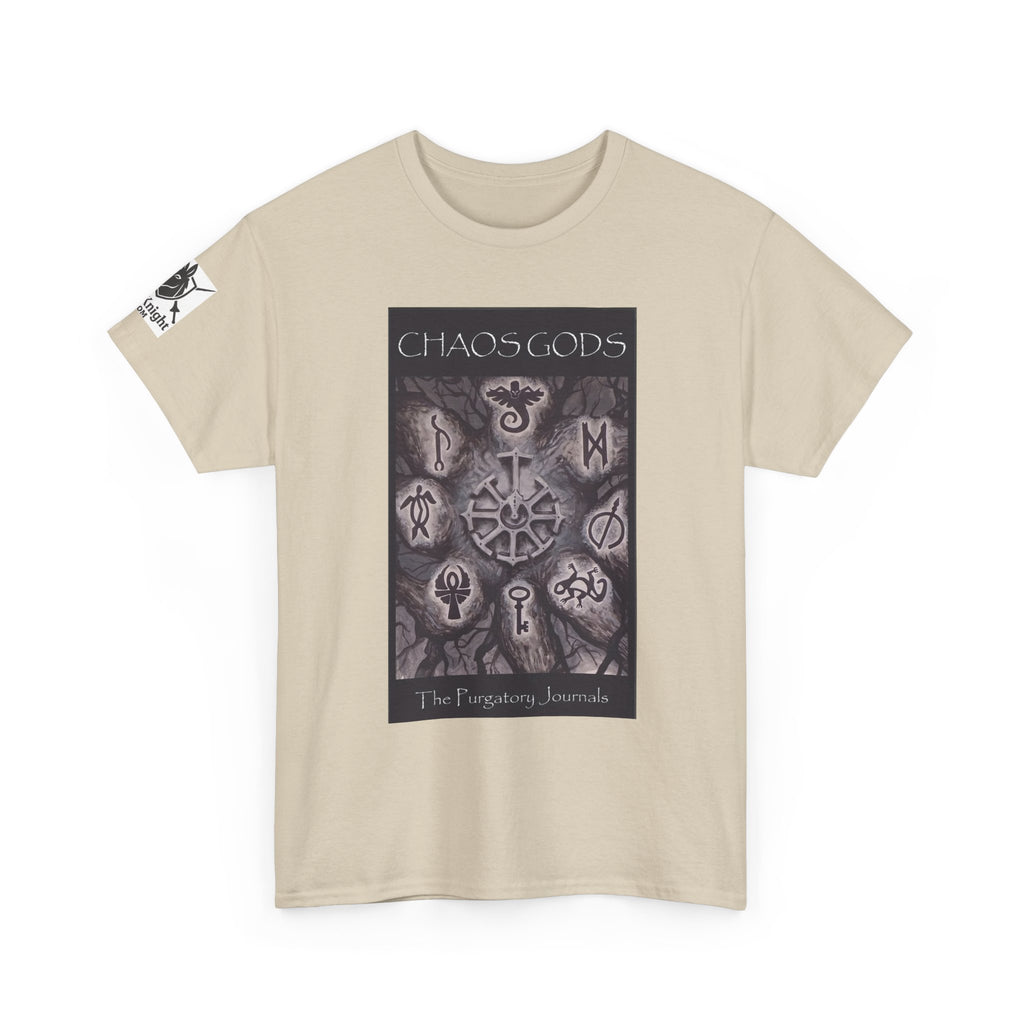 Chaos Gods World Tree Front - Pandora -Purgatory Journals Book 3 Back -  Graphic Tee — Fantasy Novel tee