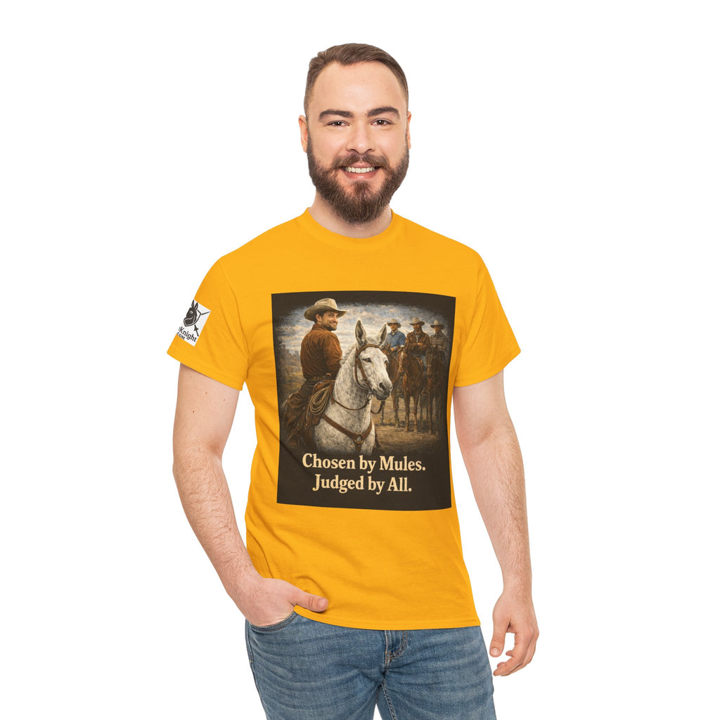 Cowboy Vintage Tee — "Chosen by Mules, Judged by All" Western Shirt
