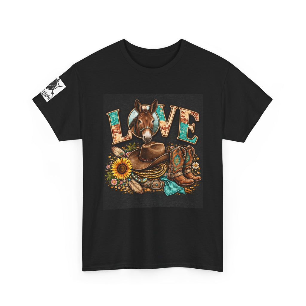 Western rider Love Mules— Cowgirl western Graphic Tee