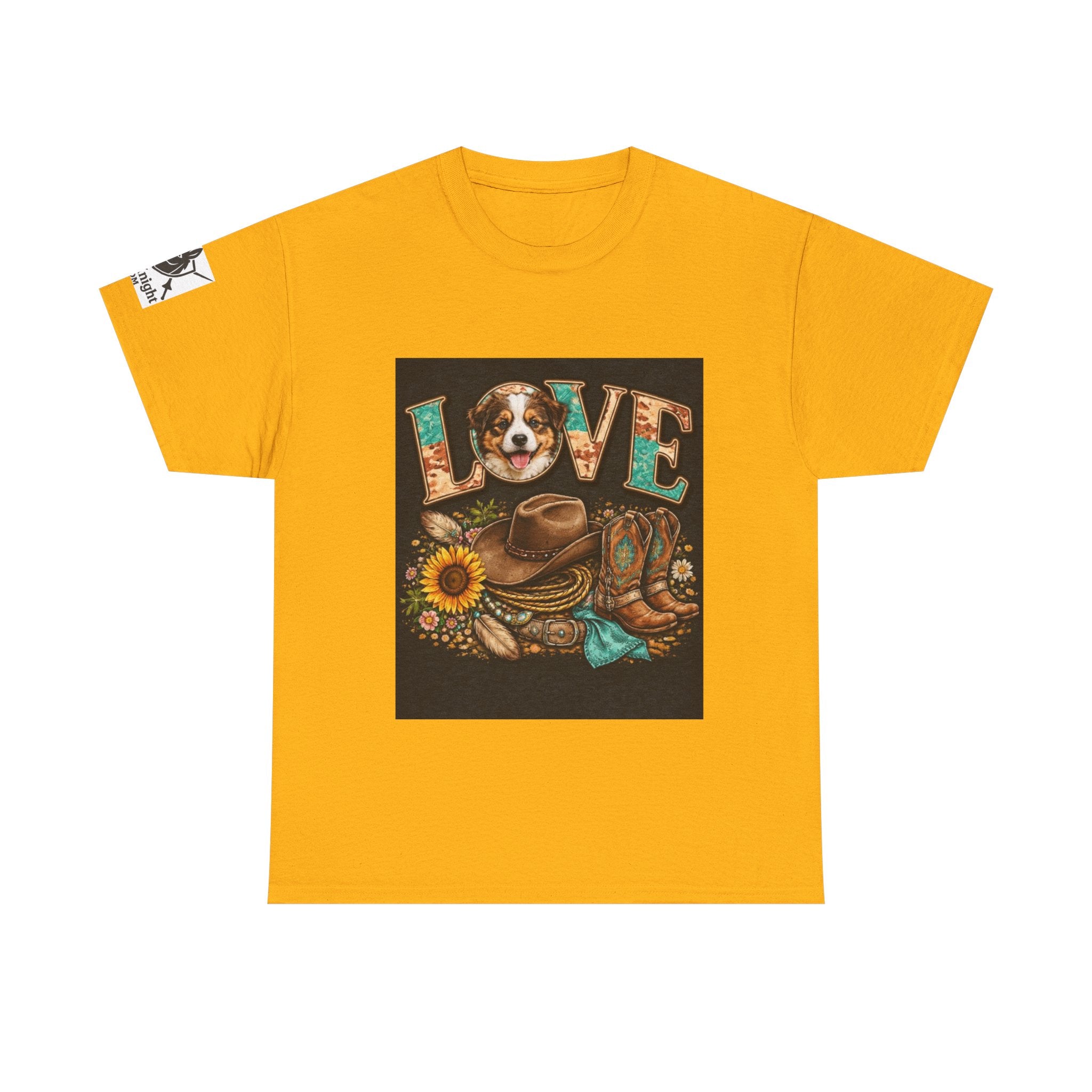 Western rider Love Puppies— Cowgirl western Graphic Tee