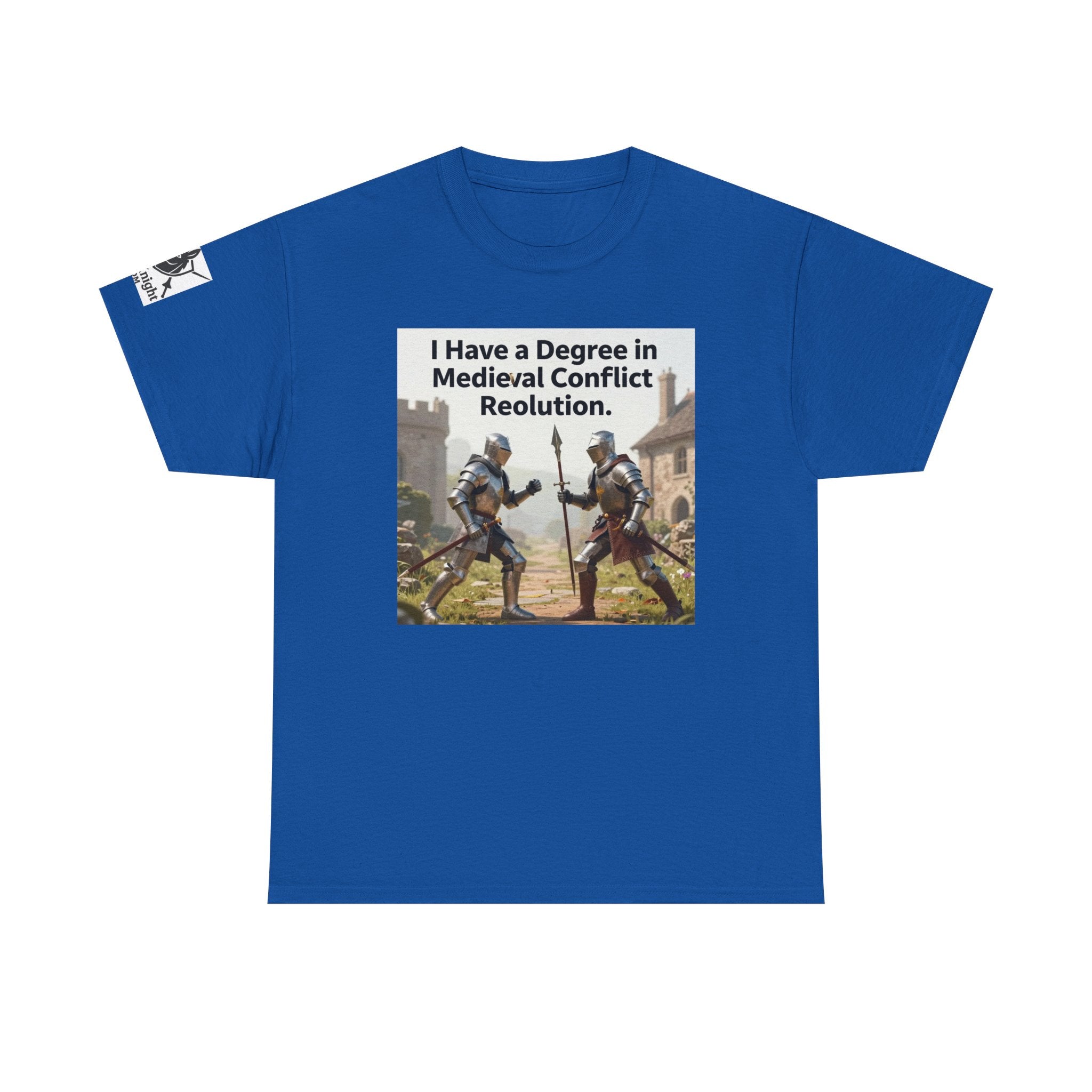 Medieval Conflict Resolution T-Shirt — Funny Knight Diploma Tee