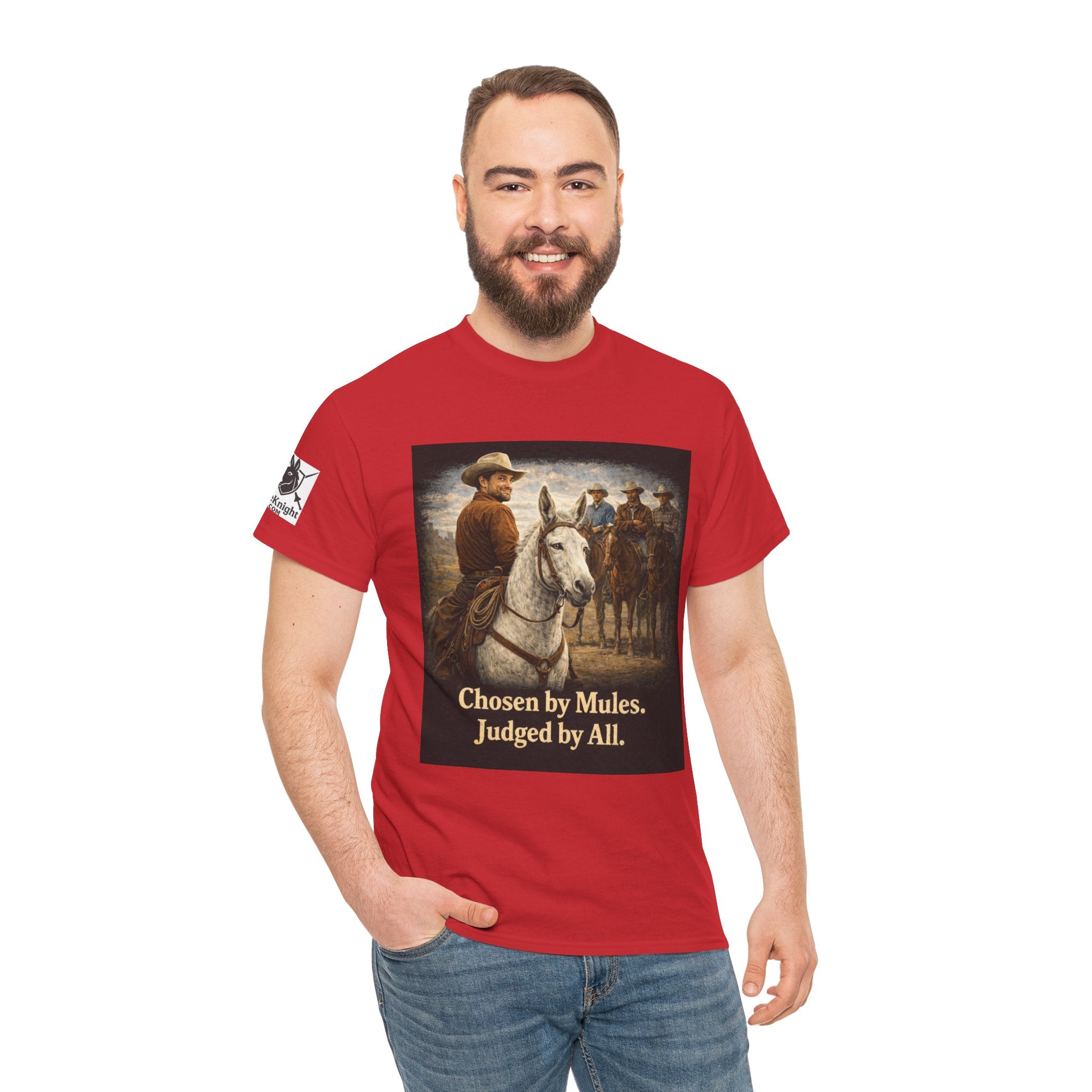 Cowboy Vintage Tee — "Chosen by Mules, Judged by All" Western Shirt