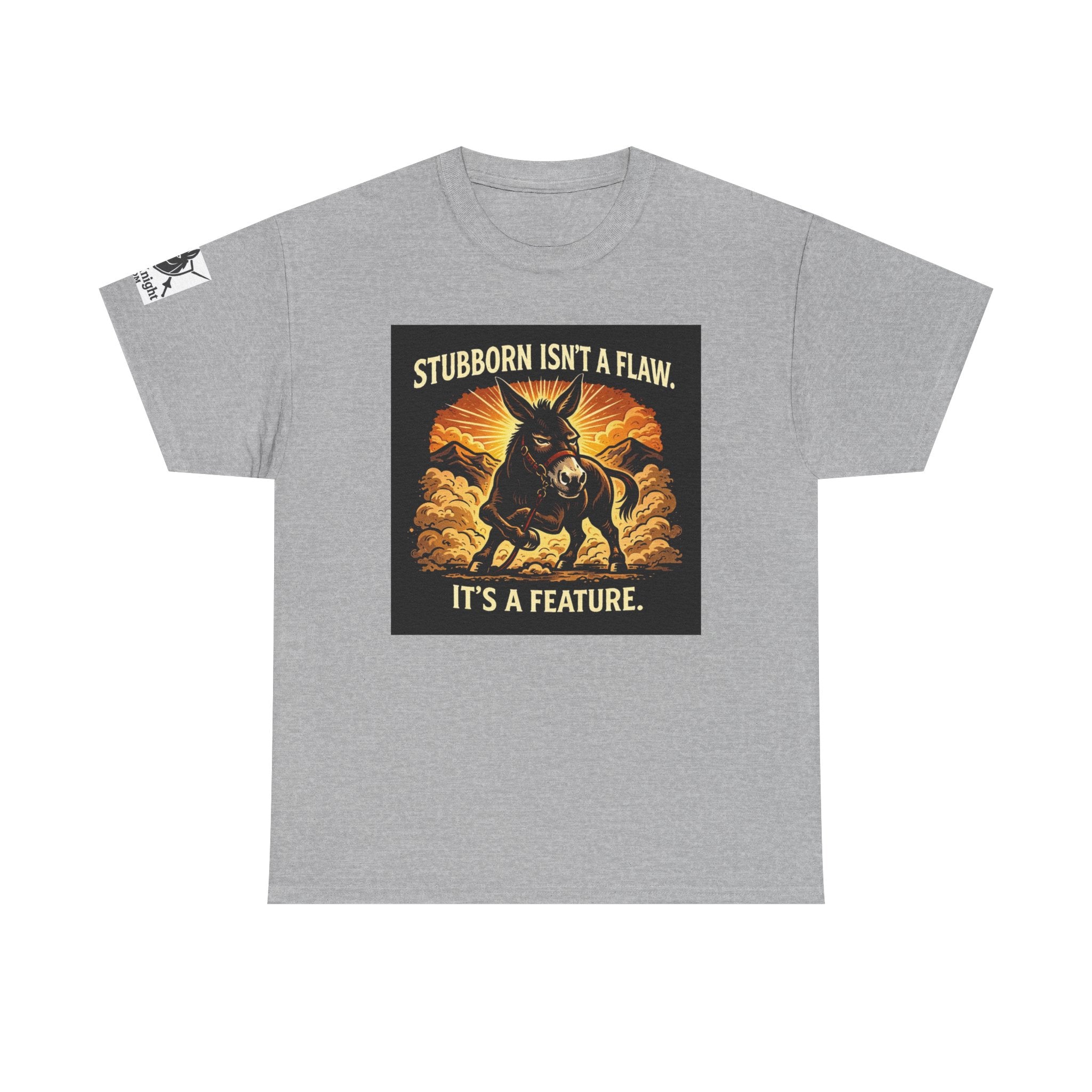 T-Shirt — "Stubborn Isn’t a Flaw, It’s a Feature" Donkey Graphic Tee