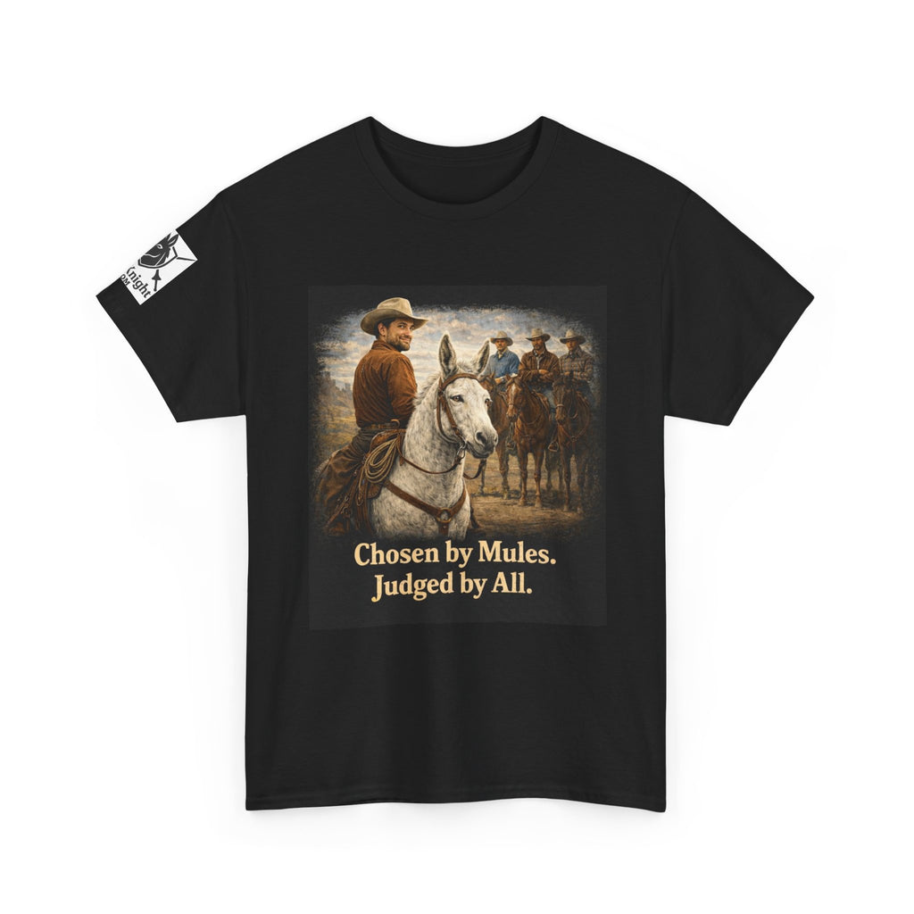 Cowboy Vintage Tee — "Chosen by Mules, Judged by All" Western Shirt