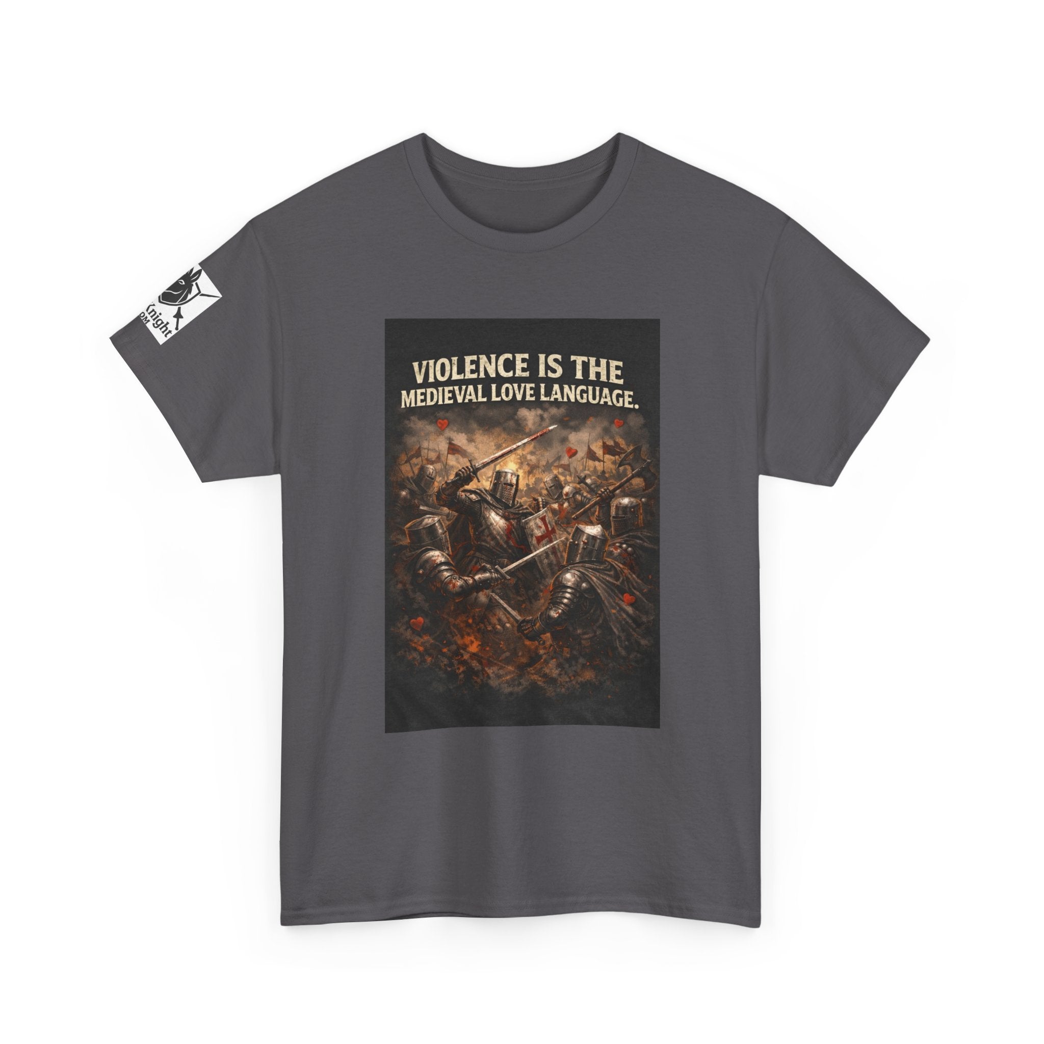 Medieval Battle T‑Shirt — "Violence Is the Medieval Love Language" Graphic Tee
