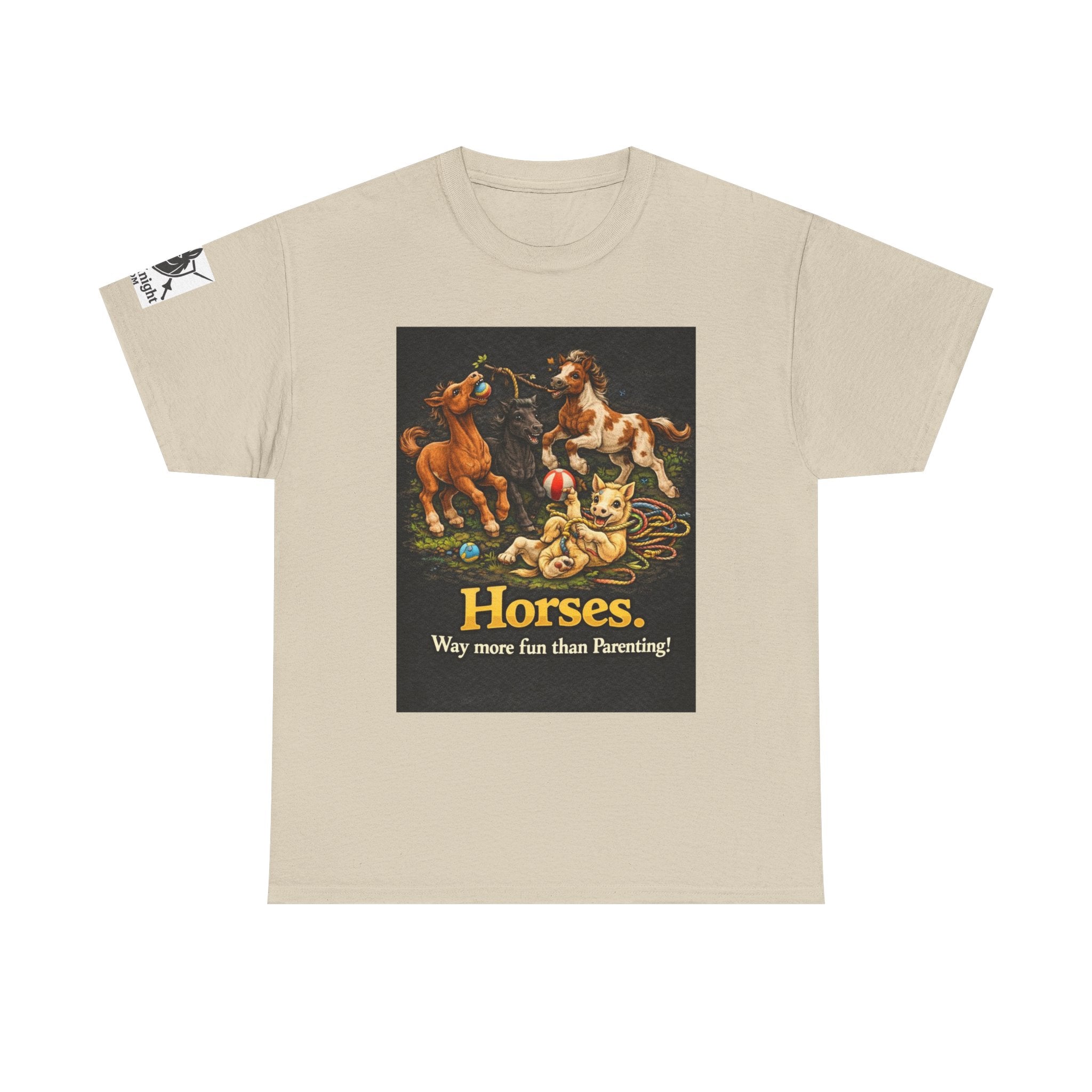 Horse lover shirt.  Horses.  Way more fun than Parenting! Teeshirt funny