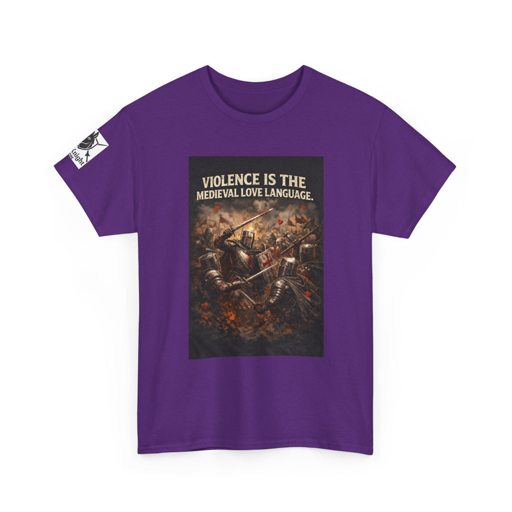 Medieval Battle T‑Shirt — "Violence Is the Medieval Love Language" Graphic Tee