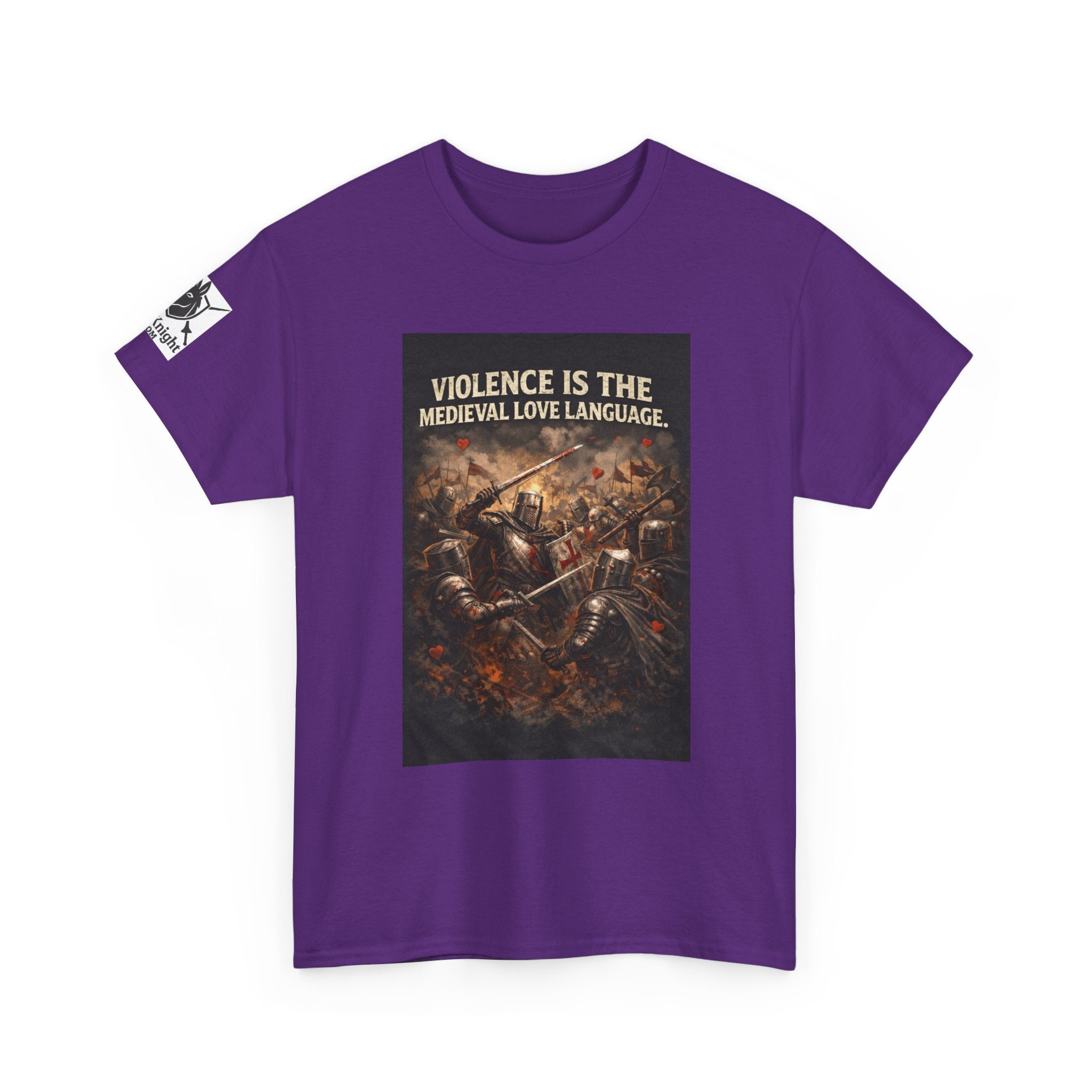 Medieval Battle T‑Shirt — "Violence Is the Medieval Love Language" Graphic Tee