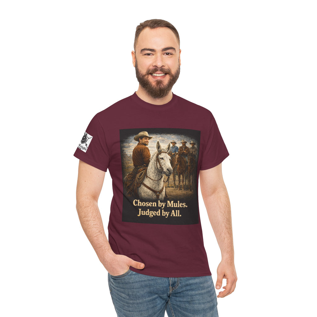 Cowboy Vintage Tee — "Chosen by Mules, Judged by All" Western Shirt