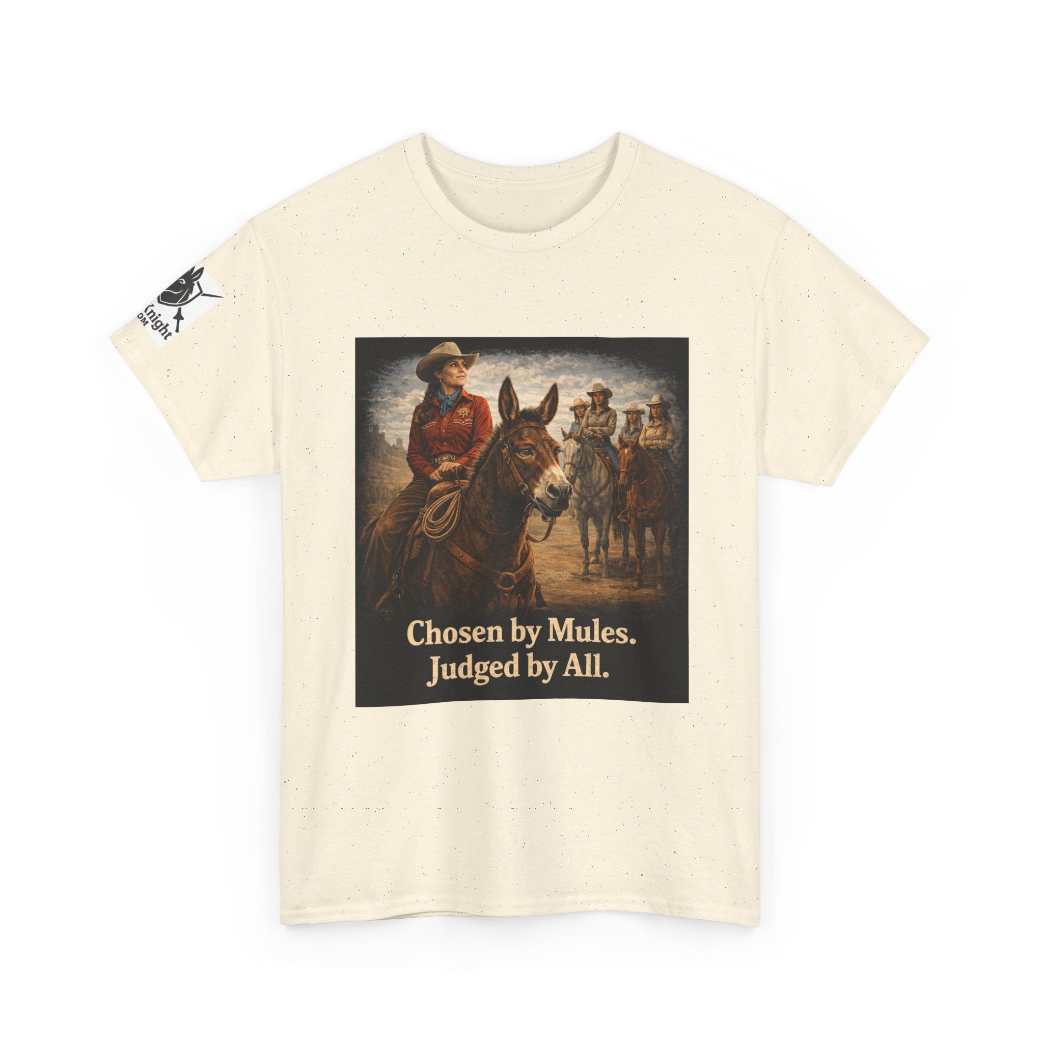 Cowgirl Graphic Tee — "Chosen by Mules. Judged by All." Western Vintage Shirt
