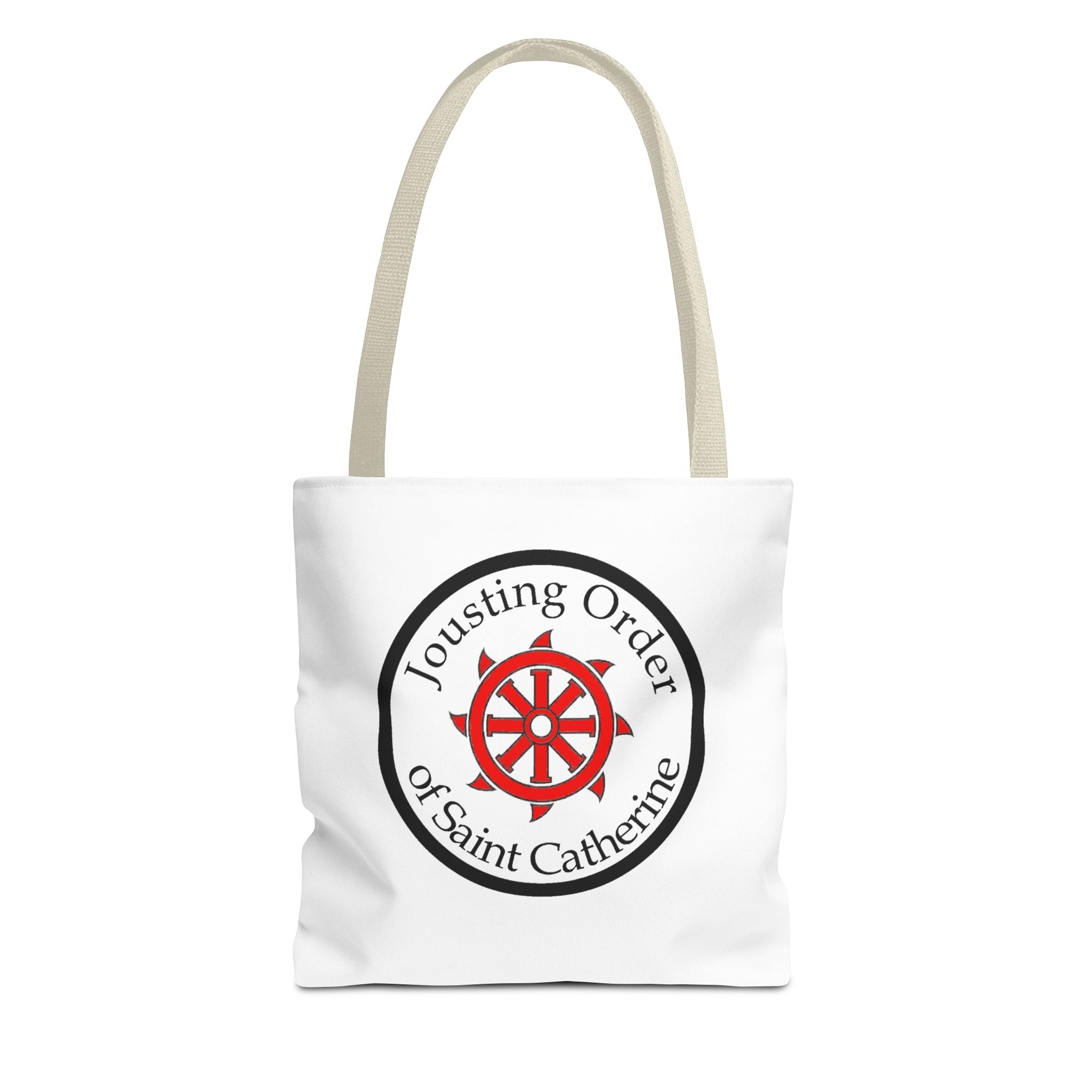 Saint Catherine Jousting Order Tote Bag — Medieval Heraldry Canvas Tote