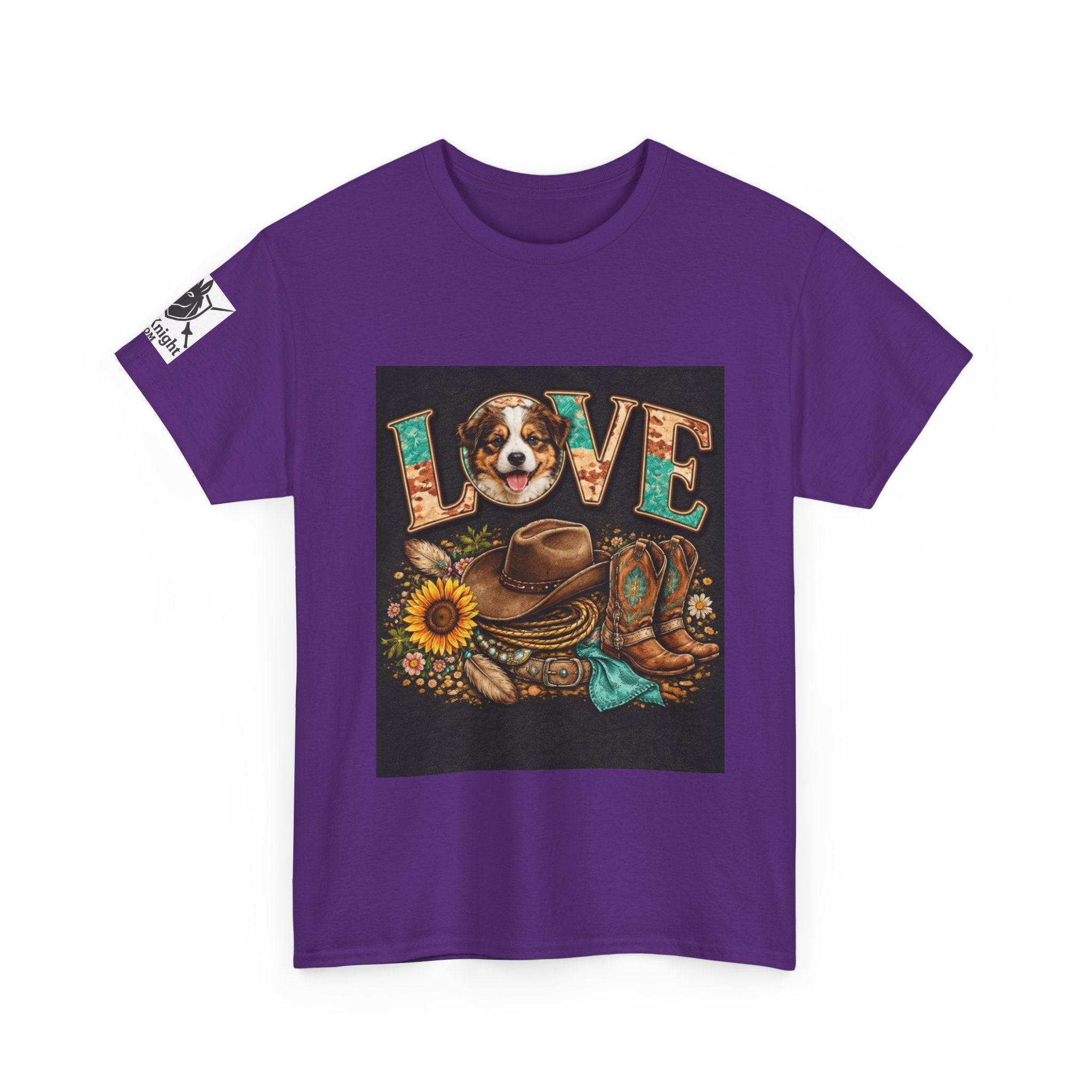 Western rider Love Puppies— Cowgirl western Graphic Tee