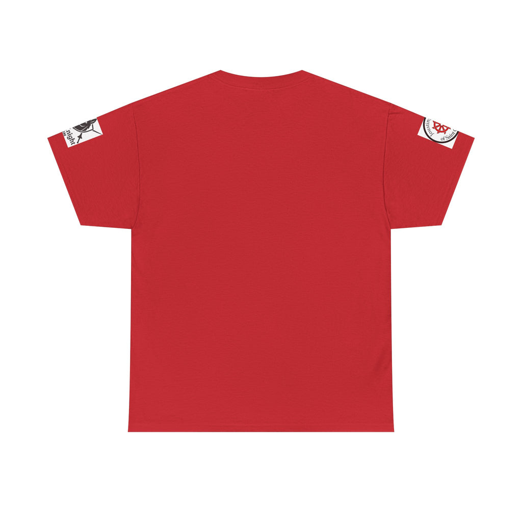 Saint Catherine Jousting Order  Tee — Vintage Stained Glass Saint/Jousting T‑Shirt