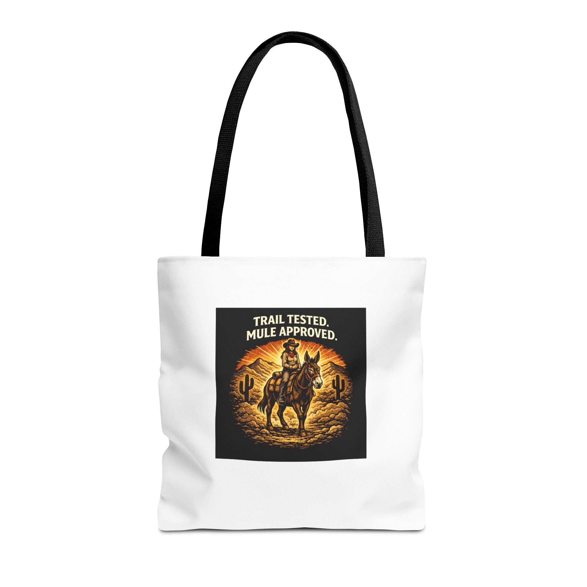 Tote Bag - "Trail Tested, Mule Approved" Western Cowgirl Tote