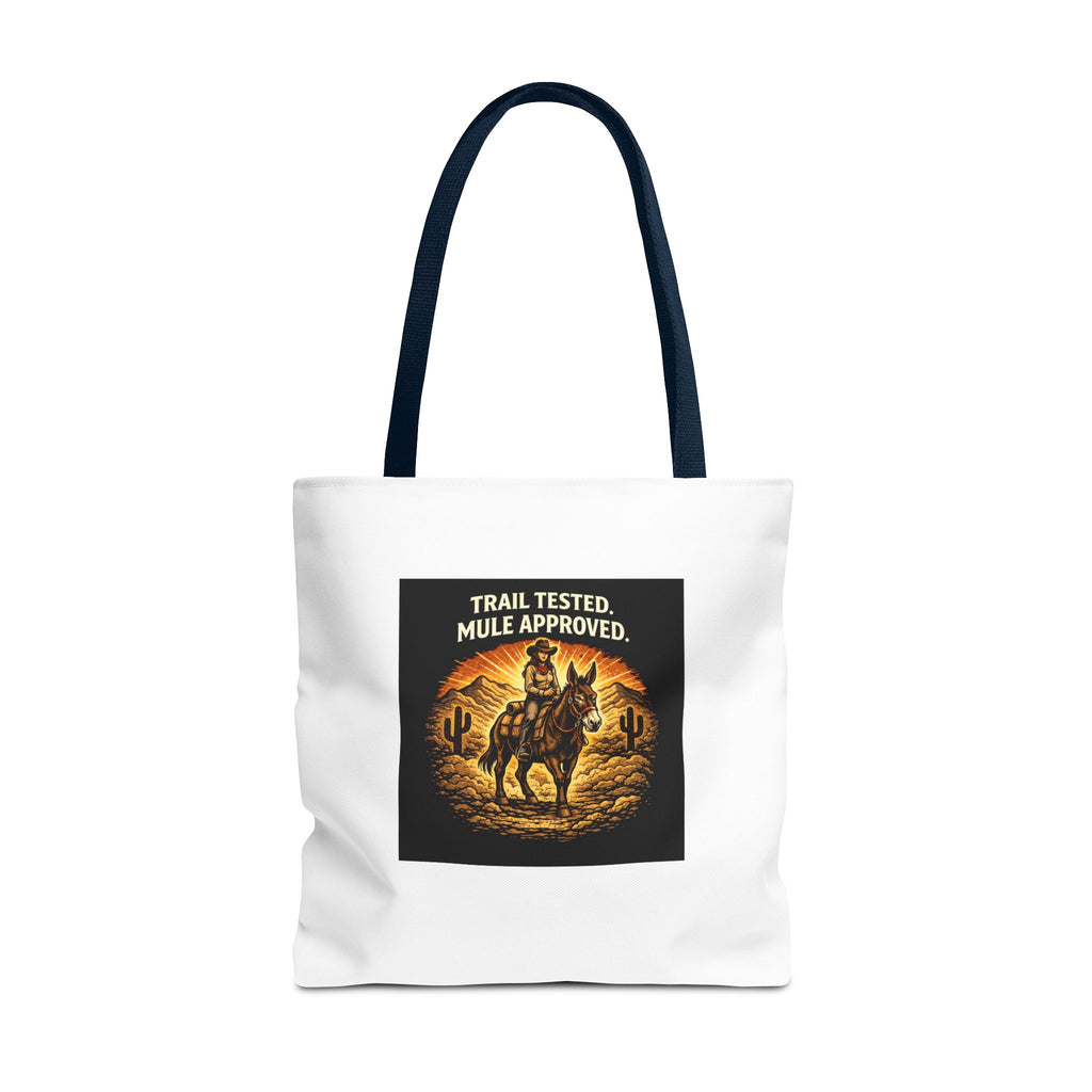 Tote Bag - "Trail Tested, Mule Approved" Western Cowgirl Tote