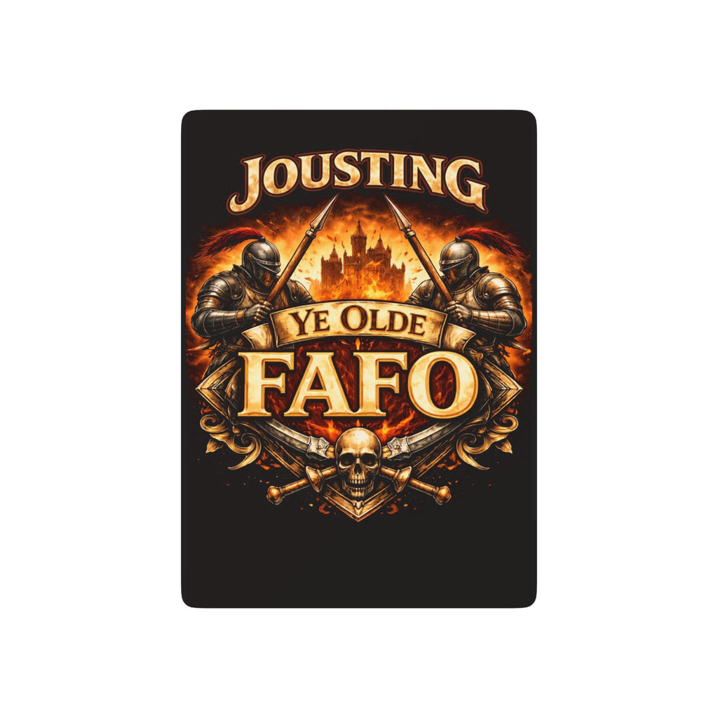 Jousting ‘Ye Olde Fafo’ Poker Playing Cards – Medieval Knight Art Deck