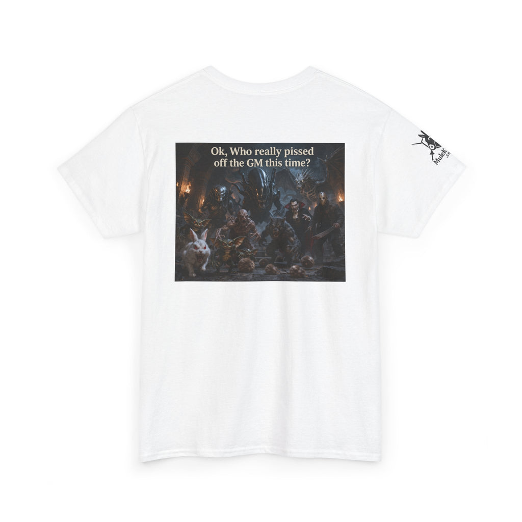 Gaming Tee—  "Ok, who really pissed the GM off this time?"  Funny tee