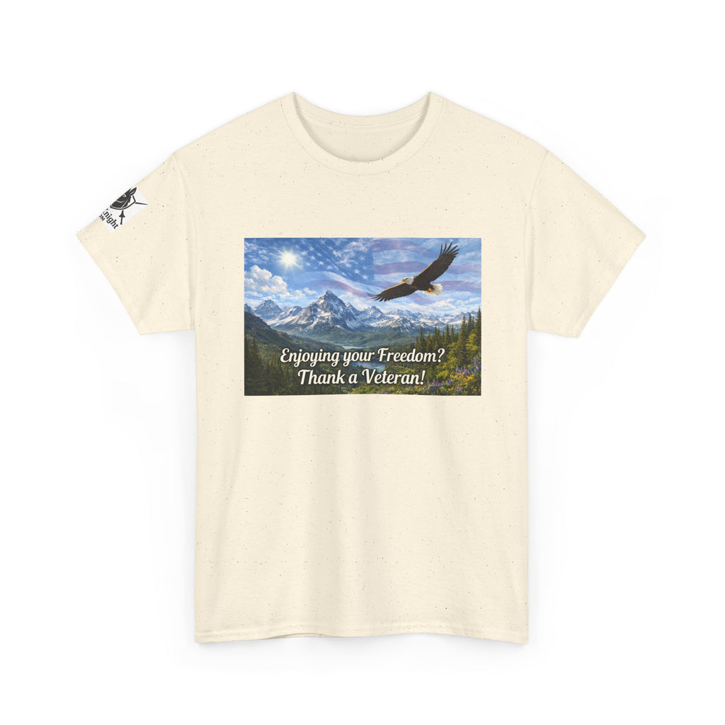 USA Graphic Tee - "Enjoying your freedom?  Thank a Vet!"