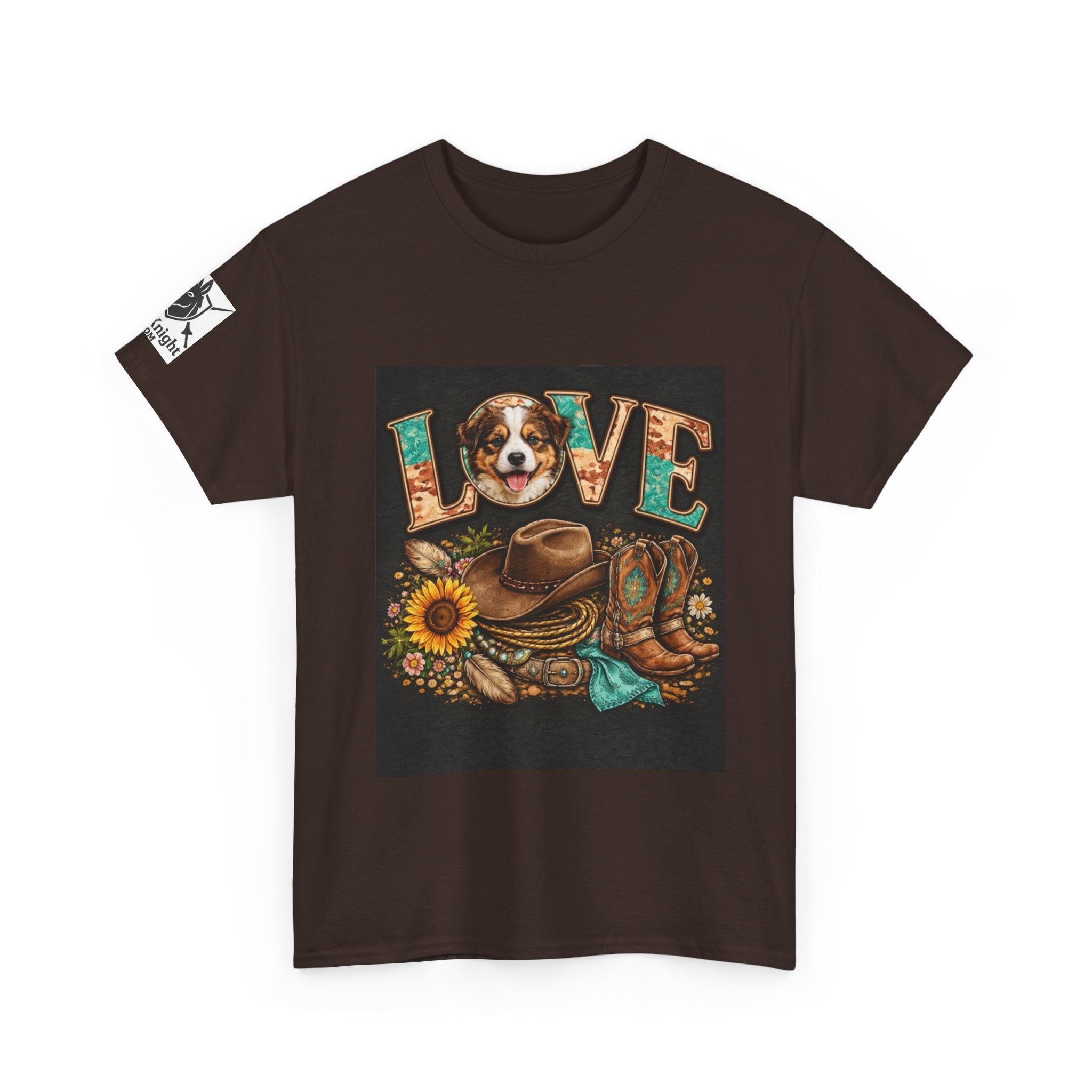 Western rider Love Puppies— Cowgirl western Graphic Tee