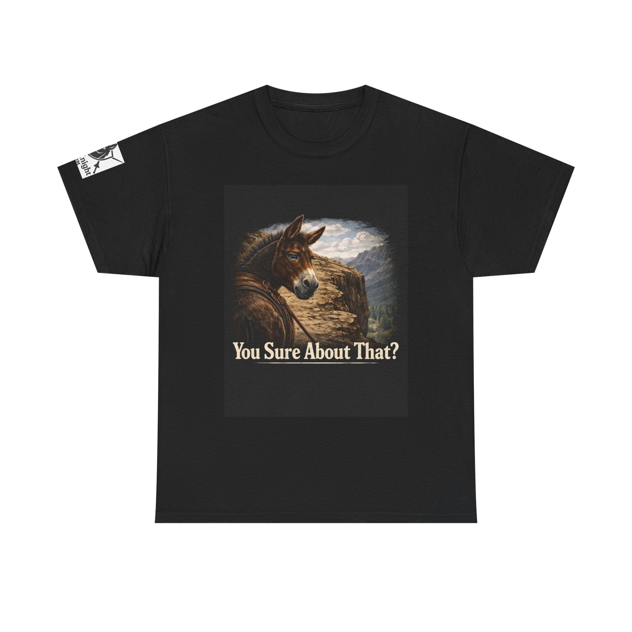 Funny Mule Tee "You Sure About That?" — Humorous Animal Graphic T-Shirt