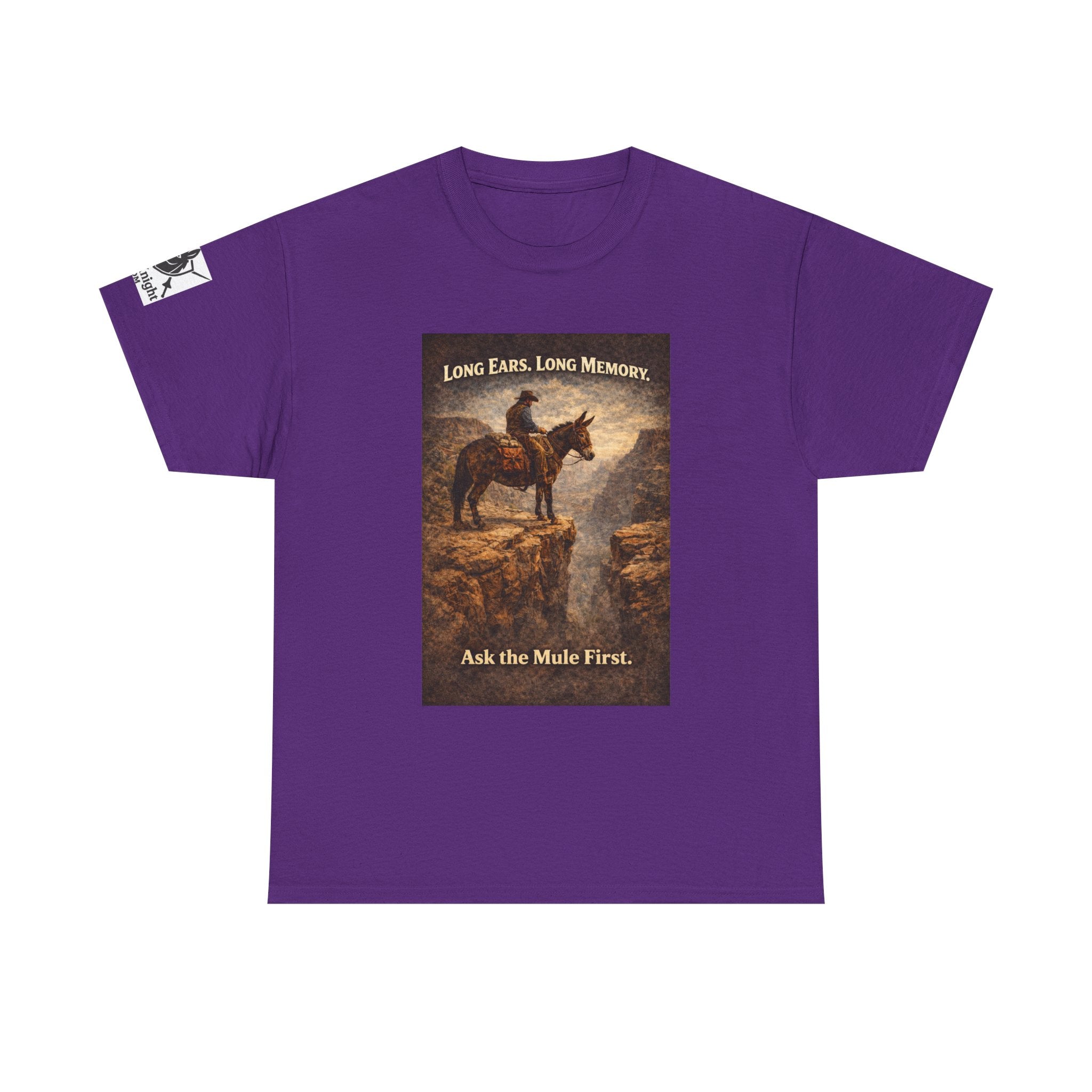 Long Ears, Long Memory Tee — "Ask the Mule First" Western Graphic T-Shirt