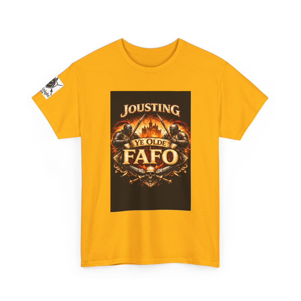 Jousting Ye Olde Fafo T-Shirt — Medieval Vintage Tournament Graphic Tee