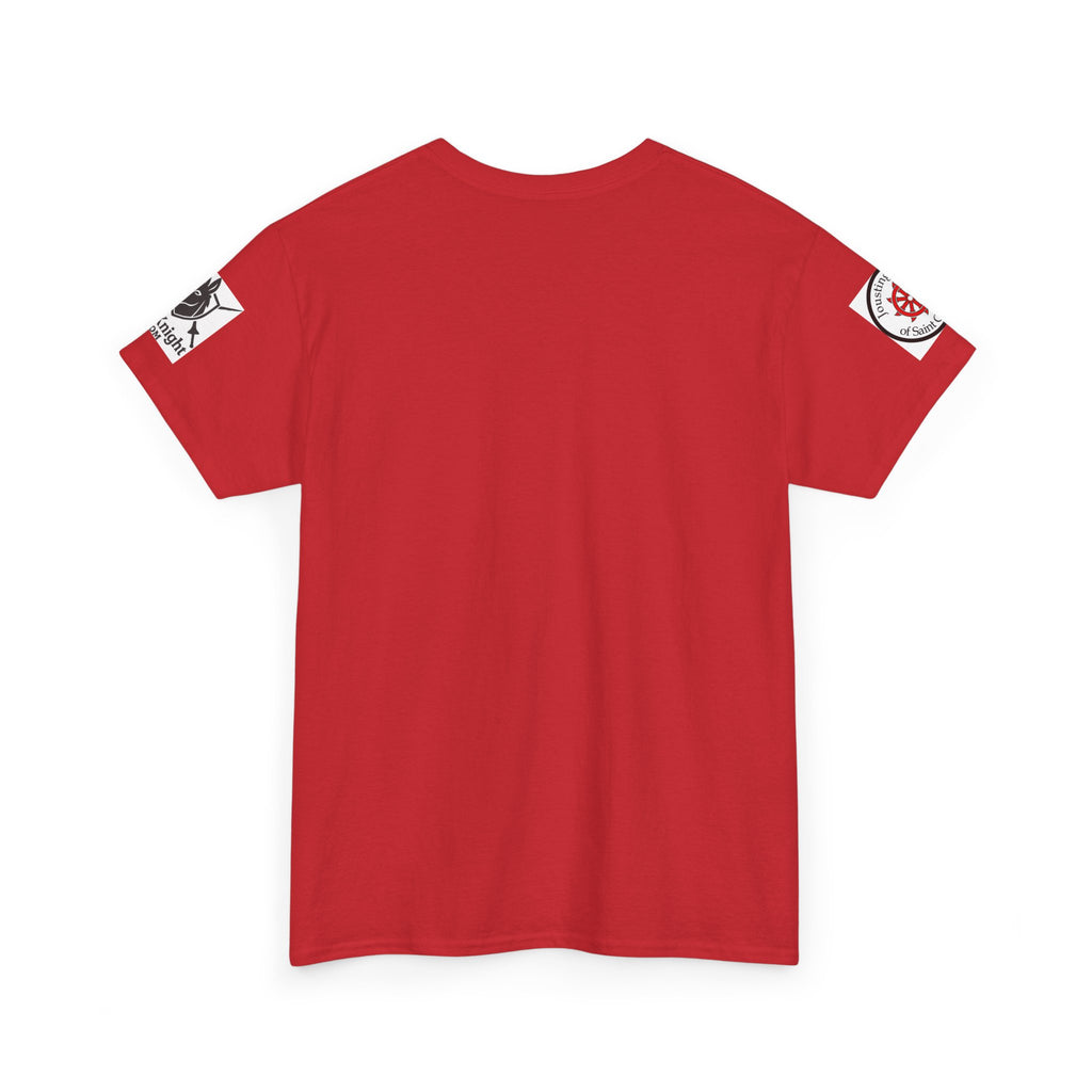 Saint Catherine Jousting Order  Tee — Vintage Stained Glass Saint/Jousting T‑Shirt