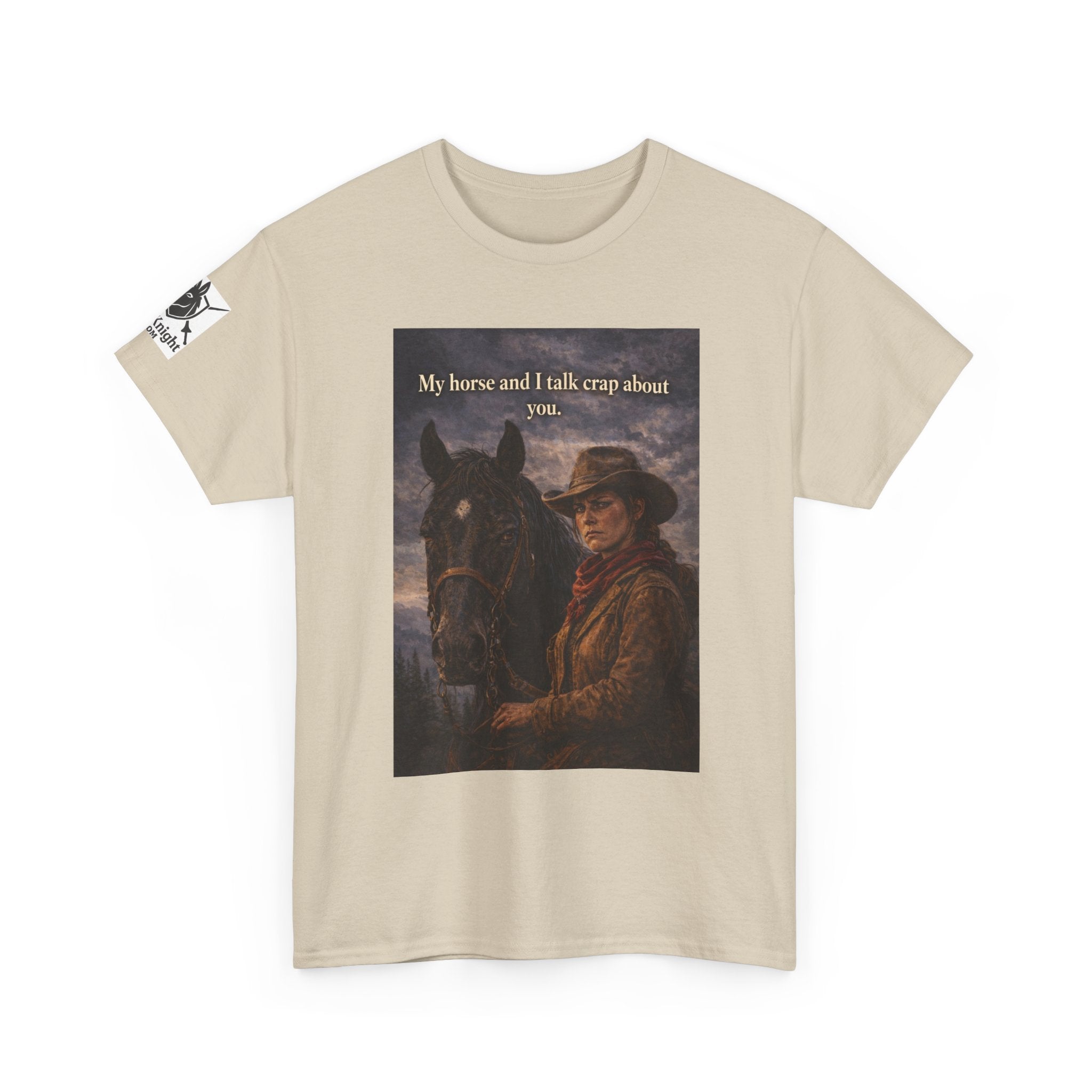 Cowboy & Horse Graphic Tee — "My horse and I talk crap about you"