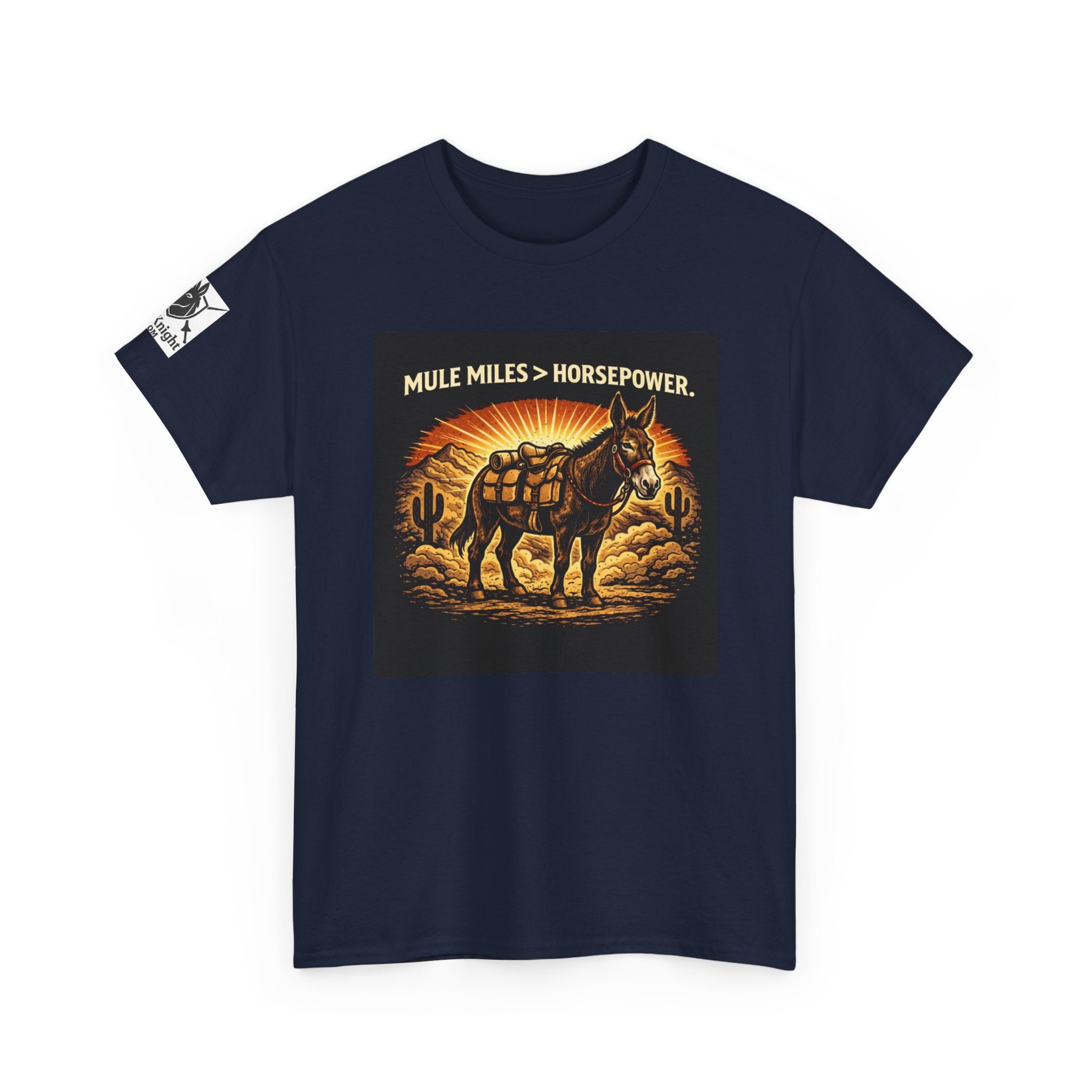 Mule Miles > Horsepower Tee — Vintage Pack Mule Graphic T-Shirt