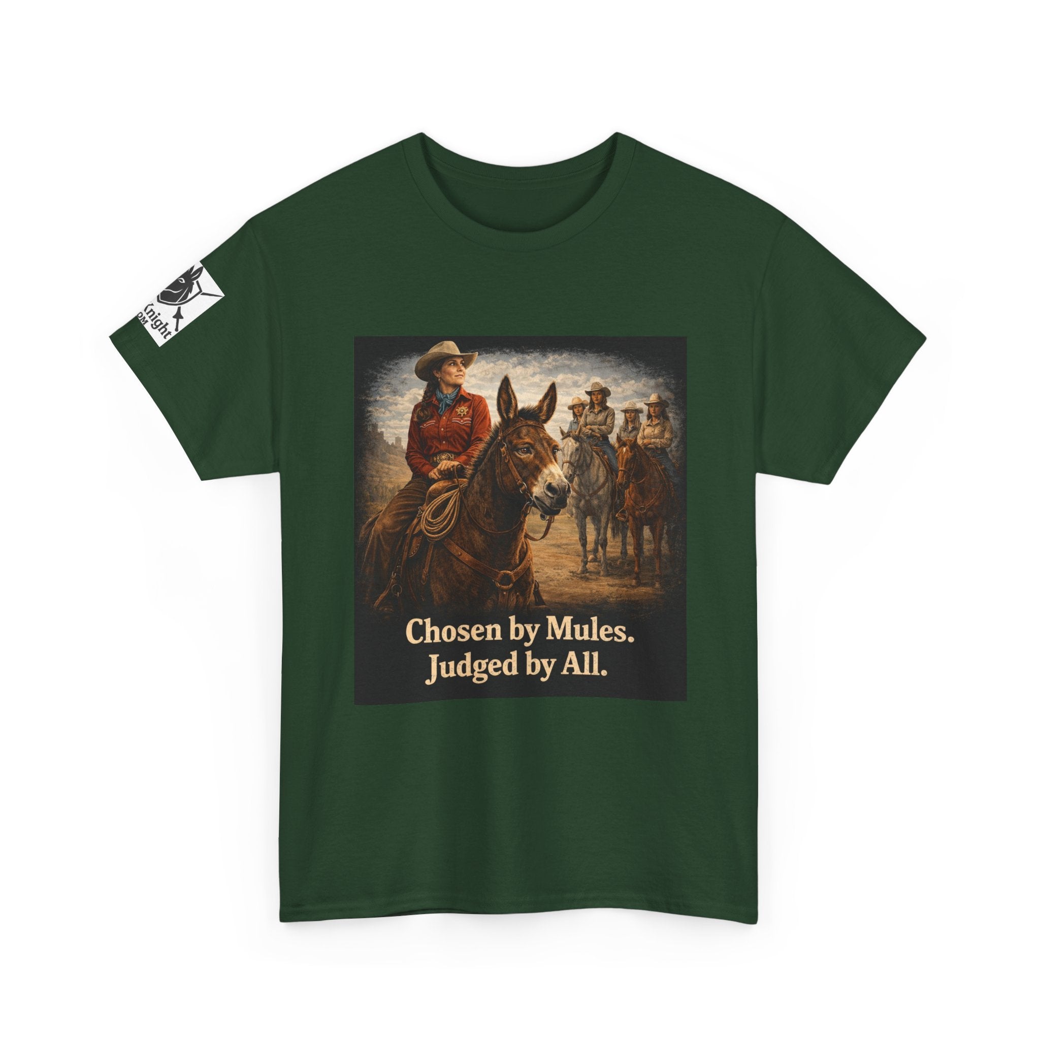 Cowgirl Graphic Tee — "Chosen by Mules. Judged by All." Western Vintage Shirt