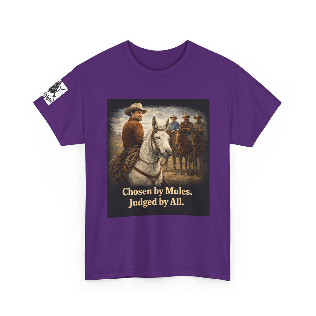 Cowboy Vintage Tee — "Chosen by Mules, Judged by All" Western Shirt