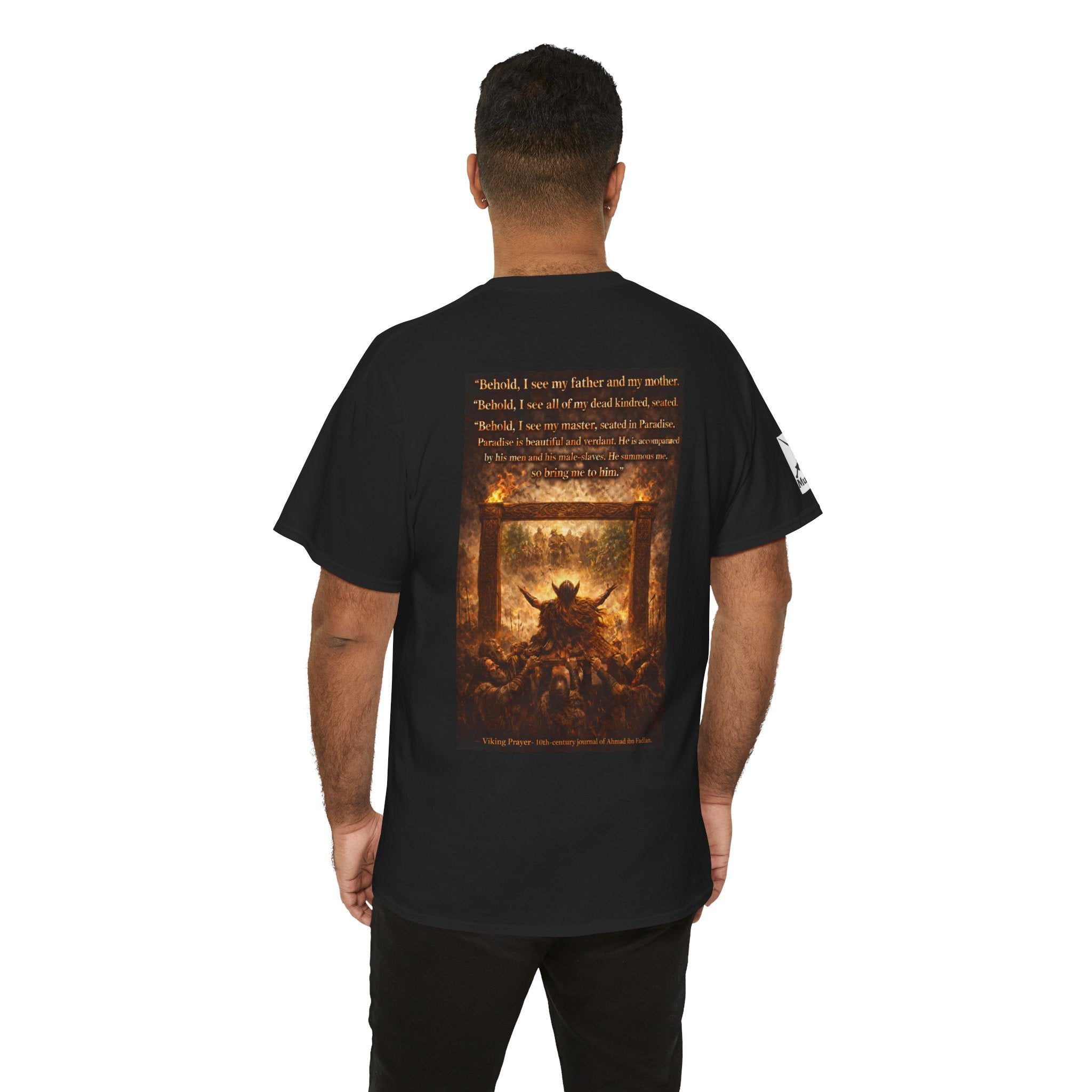 Viking Valkyrie shirt - Viking Prayer 10th-century "Behold, I see my father and my mother." — viking Tee