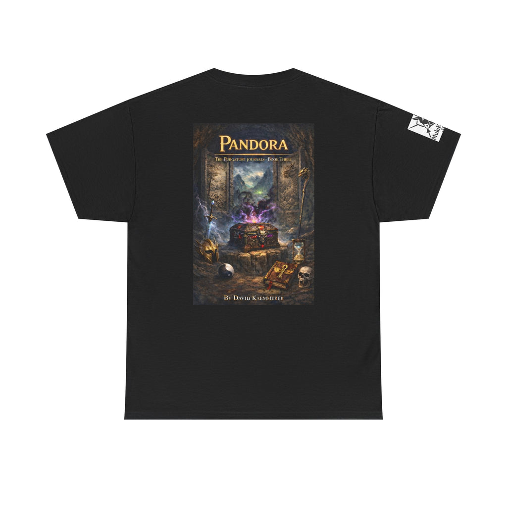 Chaos Gods World Tree Front - Pandora -Purgatory Journals Book 3 Back -  Graphic Tee — Fantasy Novel tee