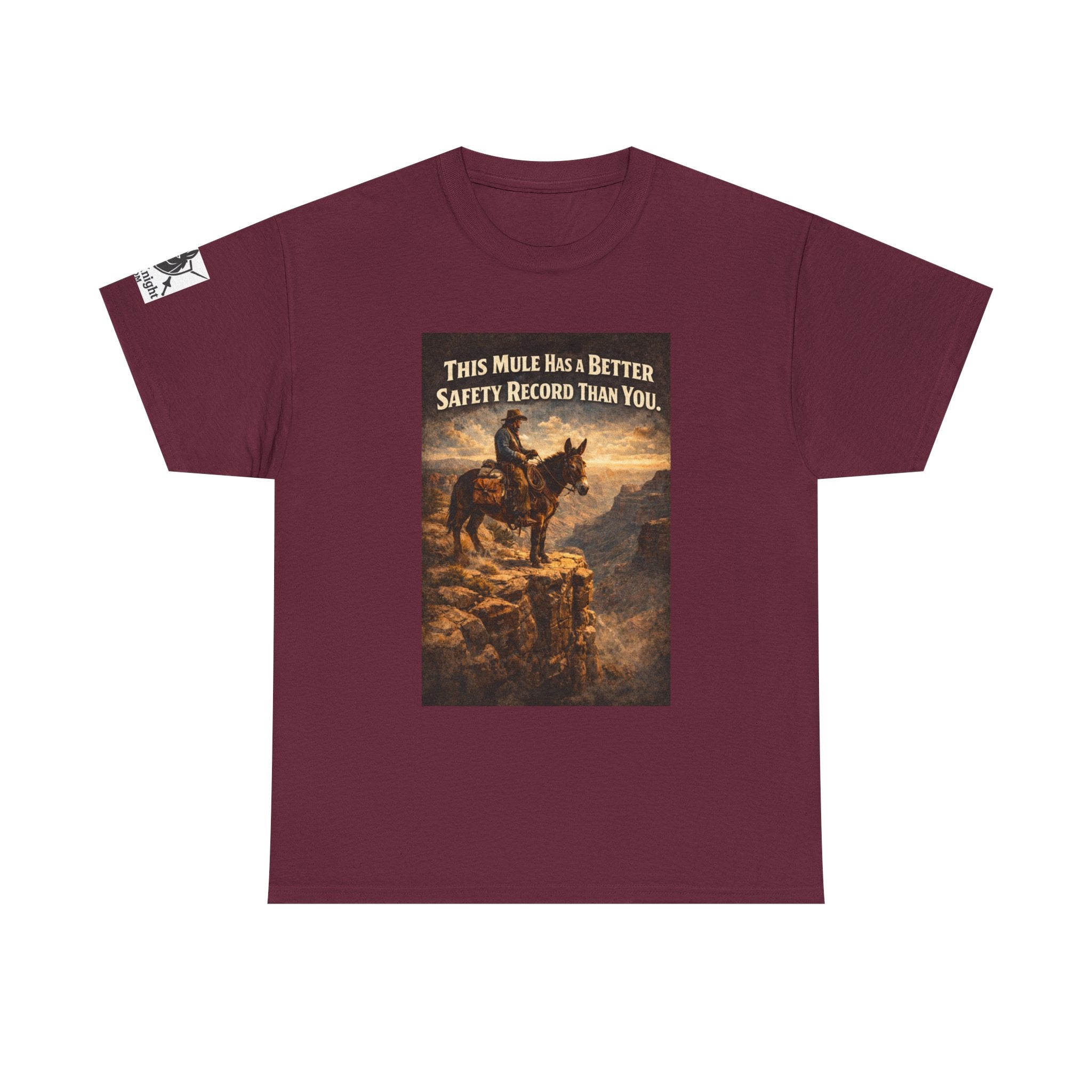 T-Shirt — Vintage Western "This Mule Has a Better Safety Record Than You"