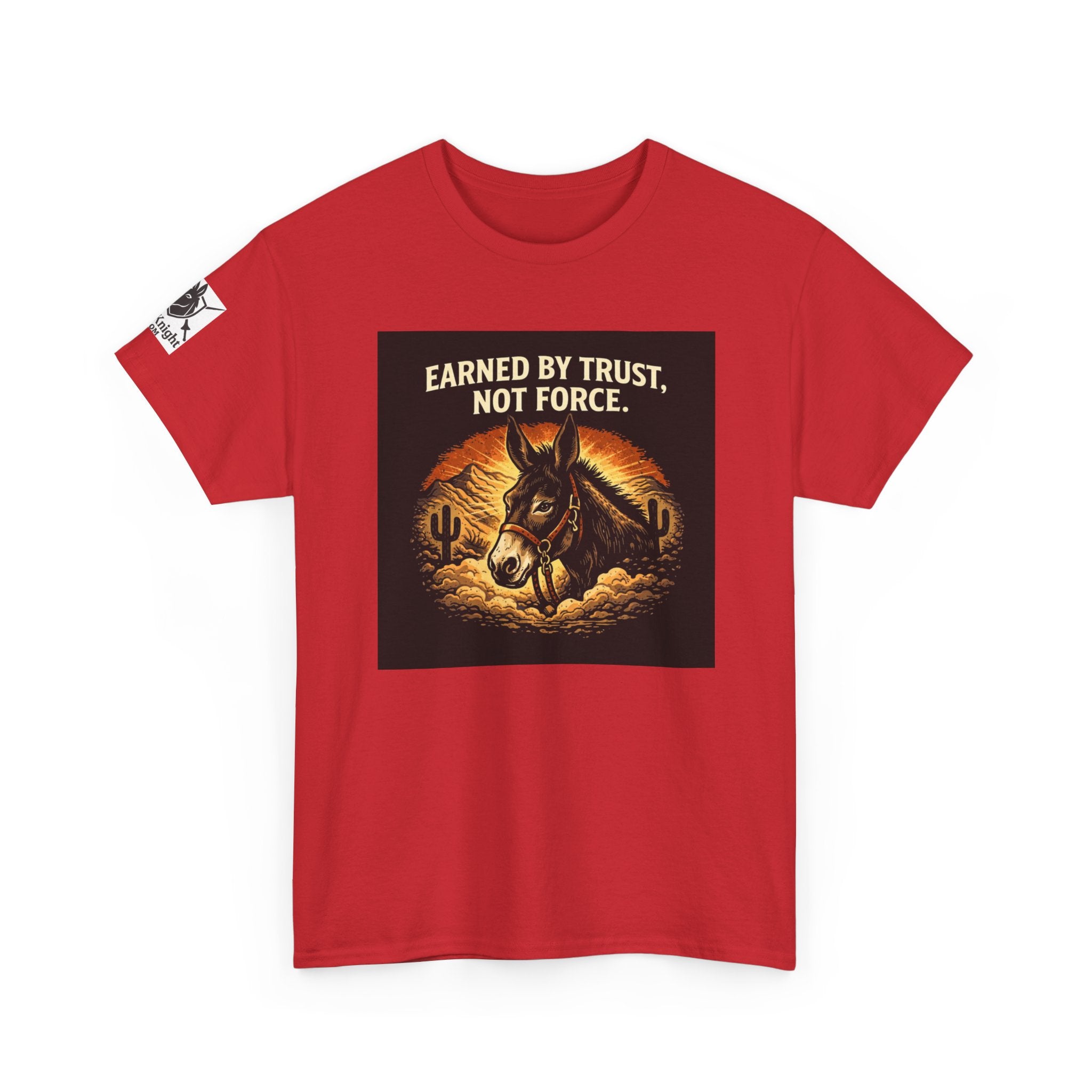 Earned by Trust Not Force Tee — Western Horse Graphic T‑Shirt