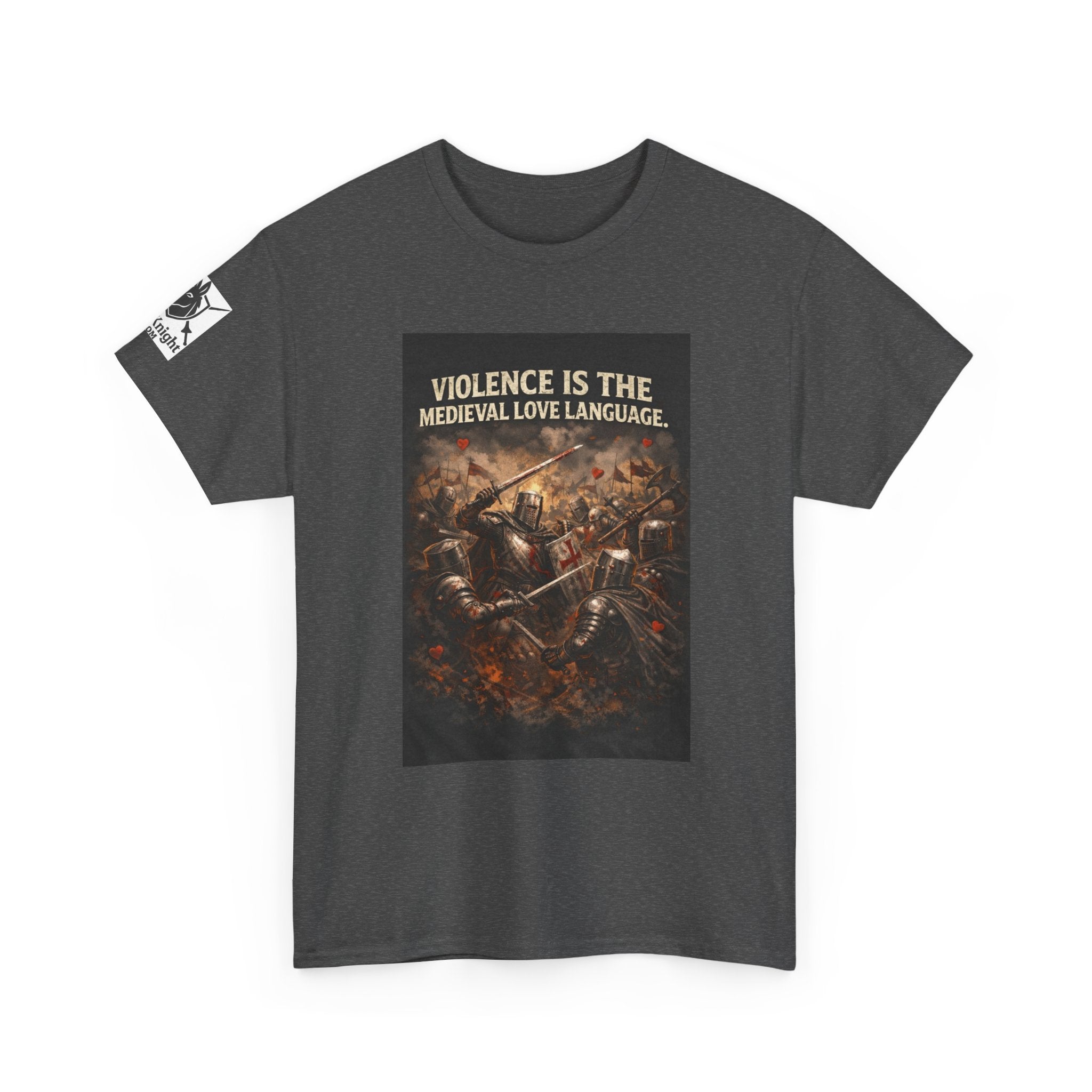 Medieval Battle T‑Shirt — "Violence Is the Medieval Love Language" Graphic Tee