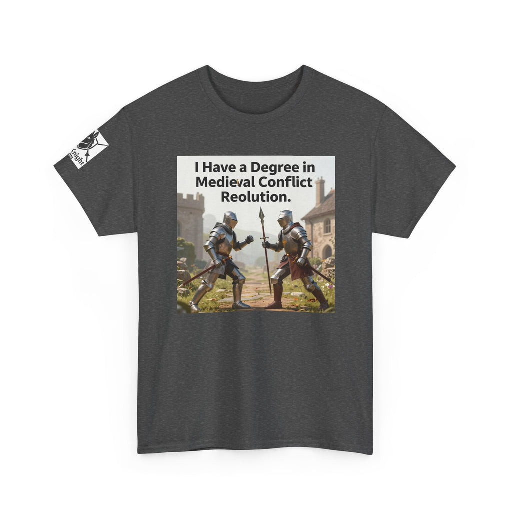 Medieval Conflict Resolution T-Shirt — Funny Knight Diploma Tee