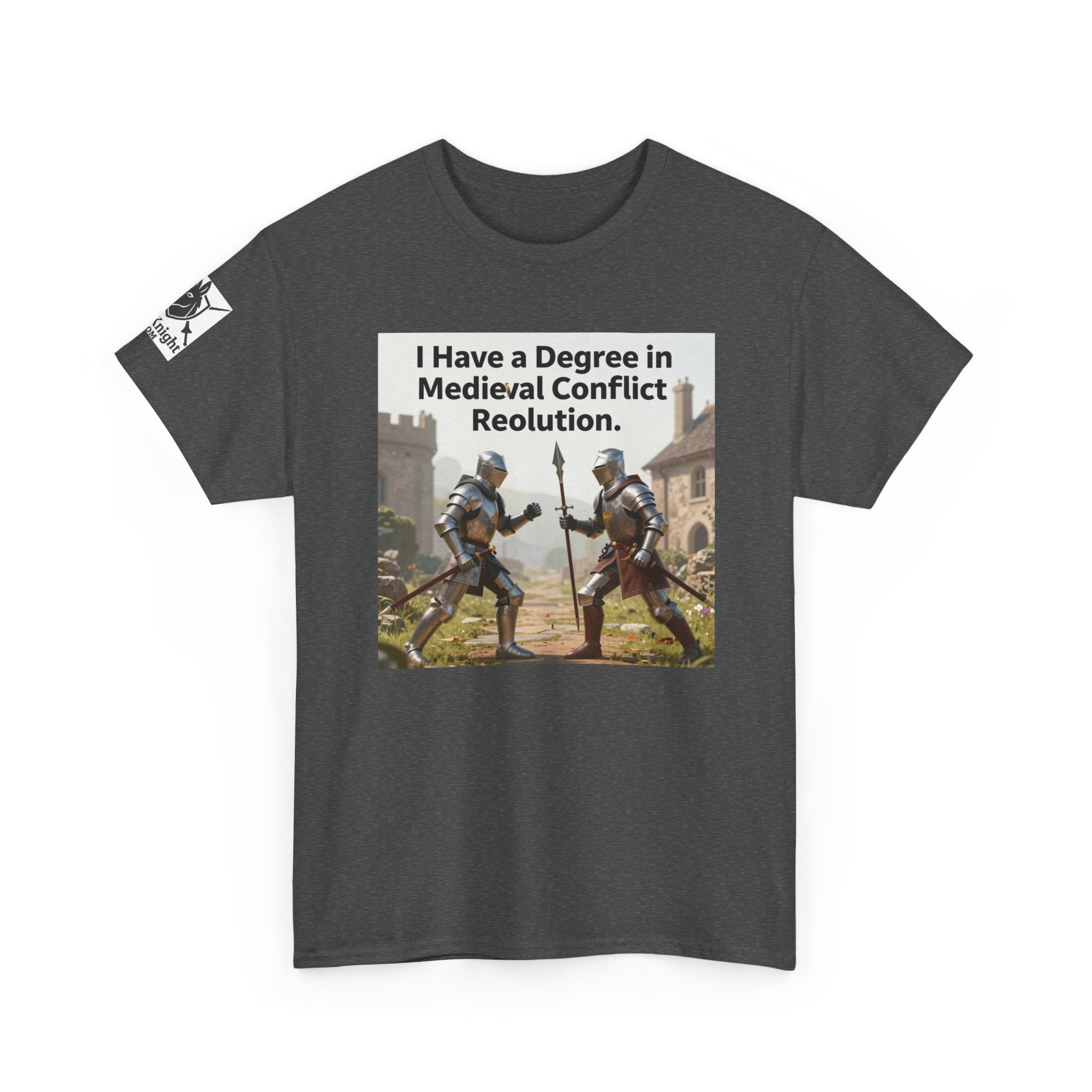 Medieval Conflict Resolution T-Shirt — Funny Knight Diploma Tee