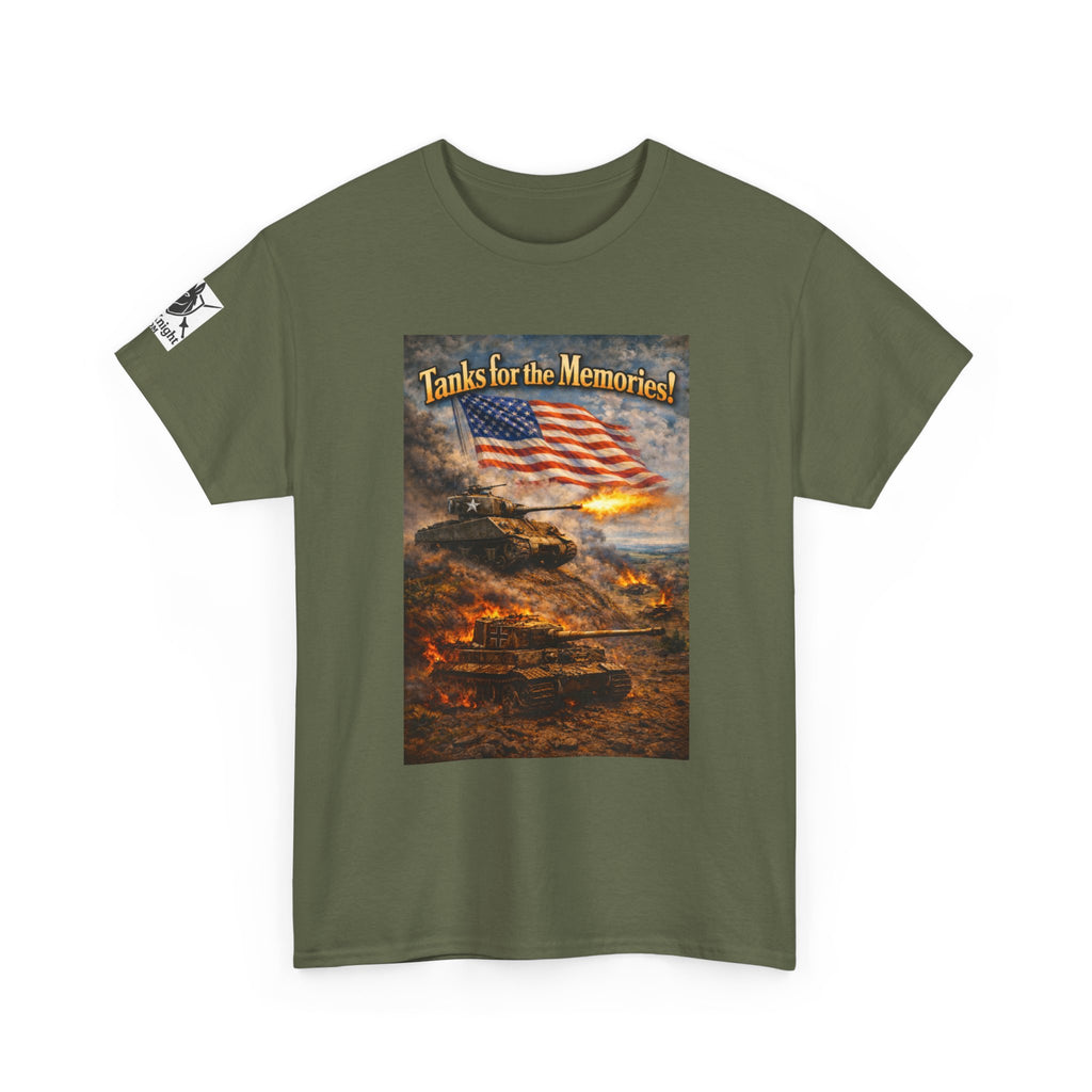 WWII Tank Battle USA Graphic Tee - "Tanks for the Memories"