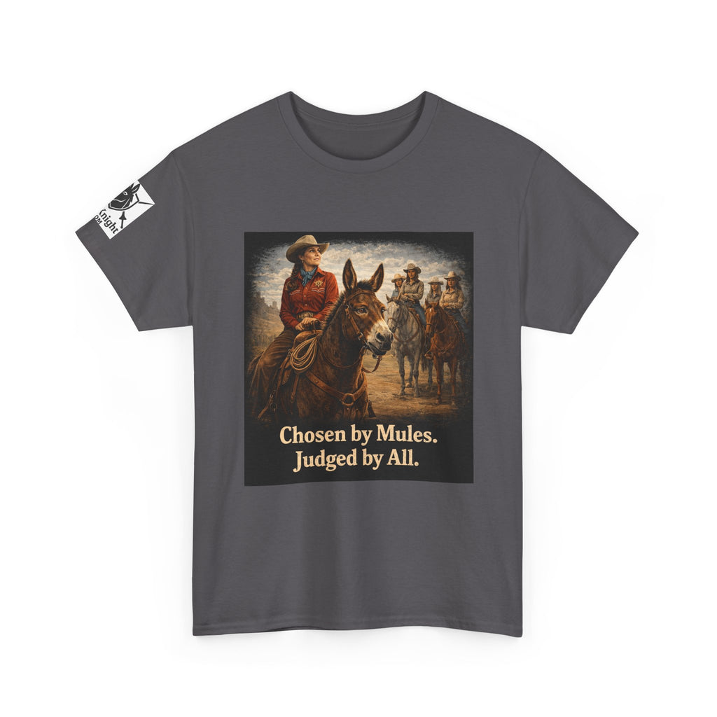 Cowgirl Graphic Tee — "Chosen by Mules. Judged by All." Western Vintage Shirt