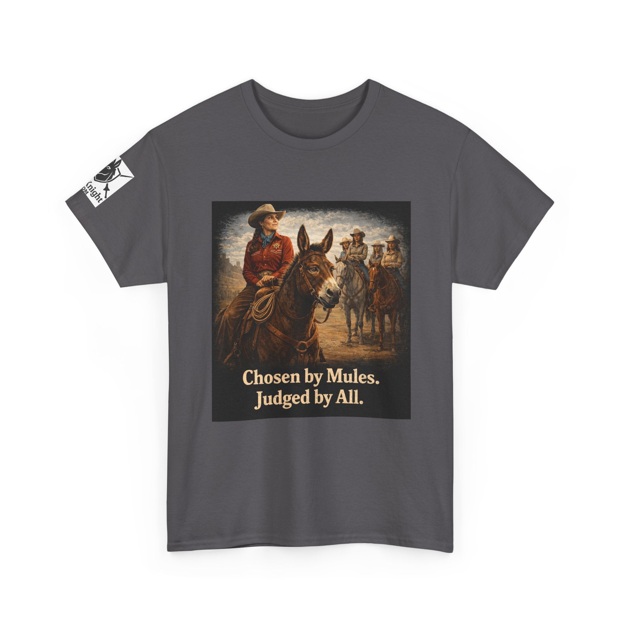 Cowgirl Graphic Tee — "Chosen by Mules. Judged by All." Western Vintage Shirt