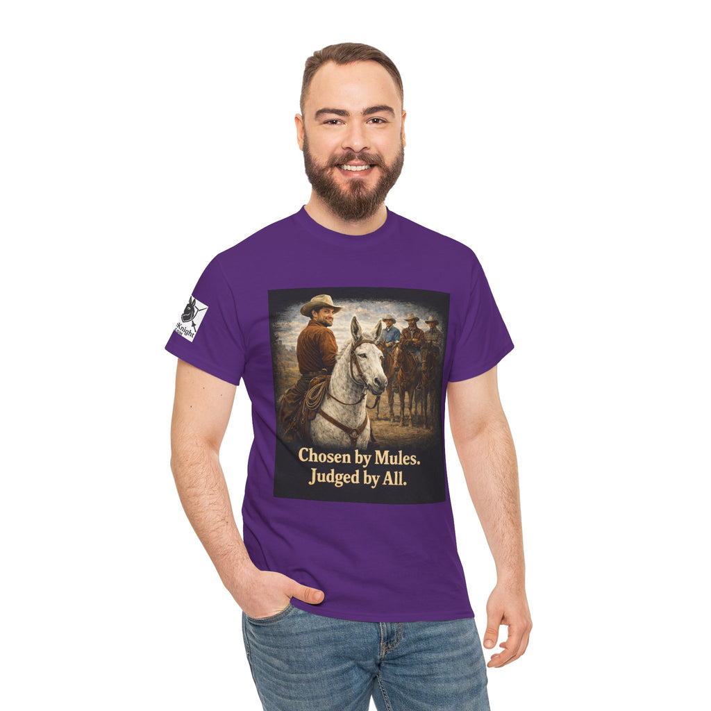 Cowboy Vintage Tee — "Chosen by Mules, Judged by All" Western Shirt